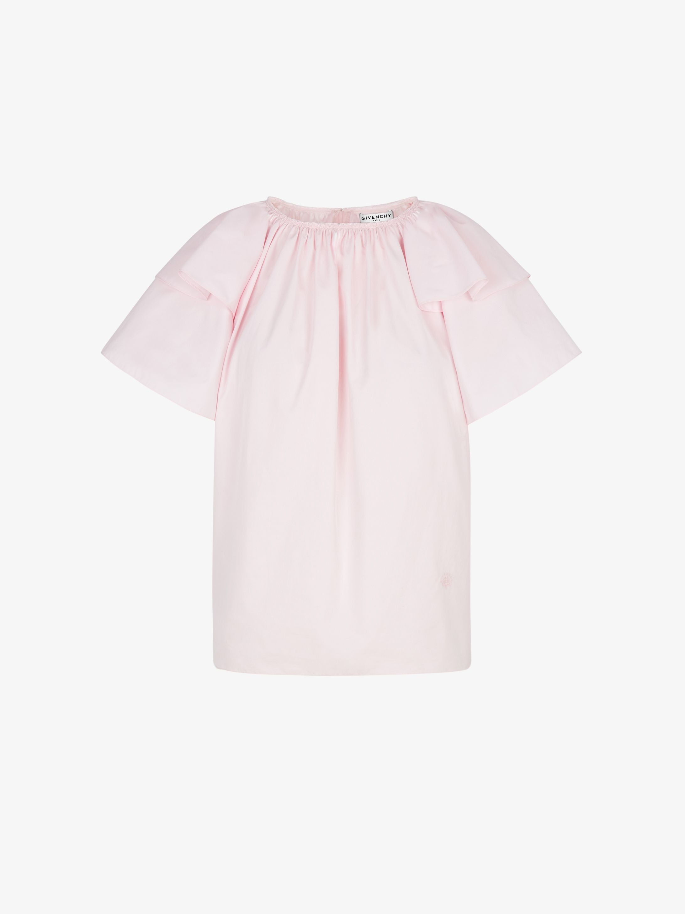 Blusa di cotone con maniche a sbuffo
