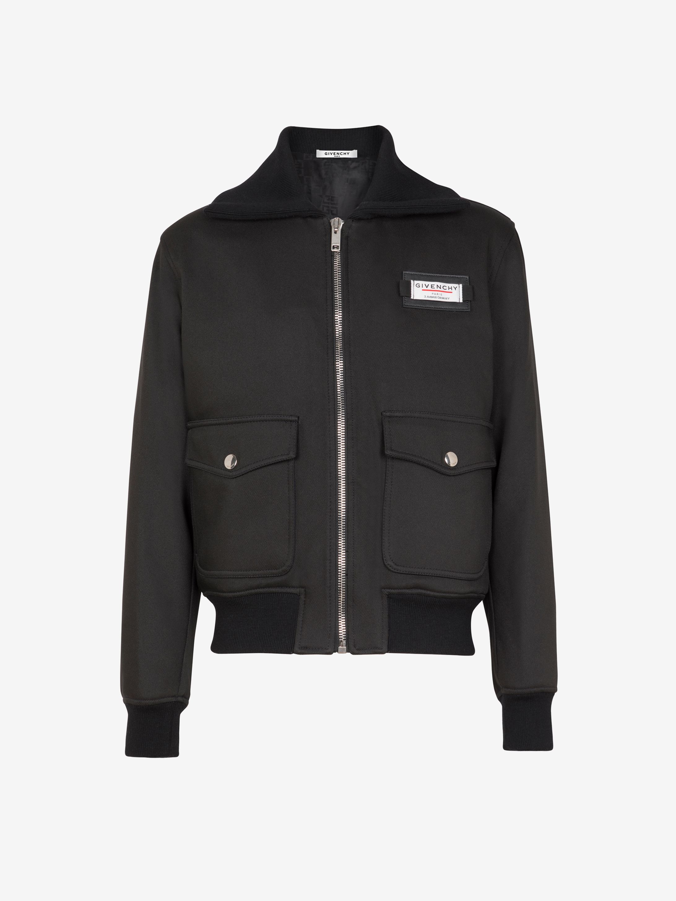 GIVENCHY Label patch bomber in wool