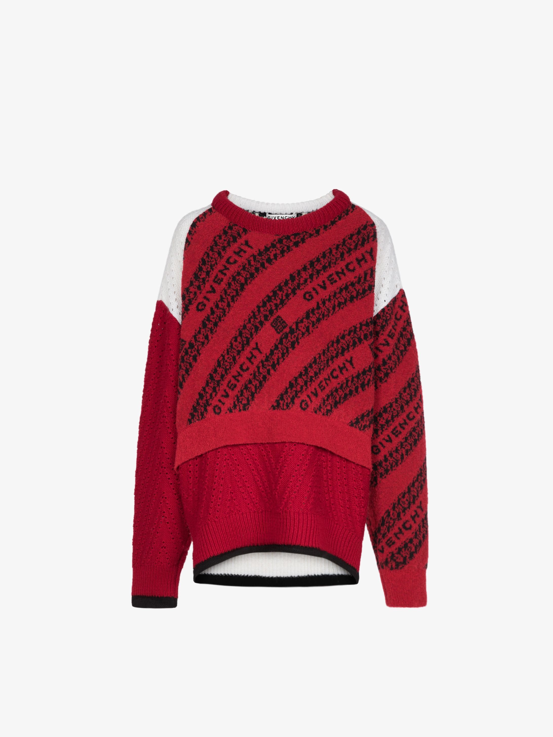 Pullover GIVENCHY Chaîne in patchwork di maglia