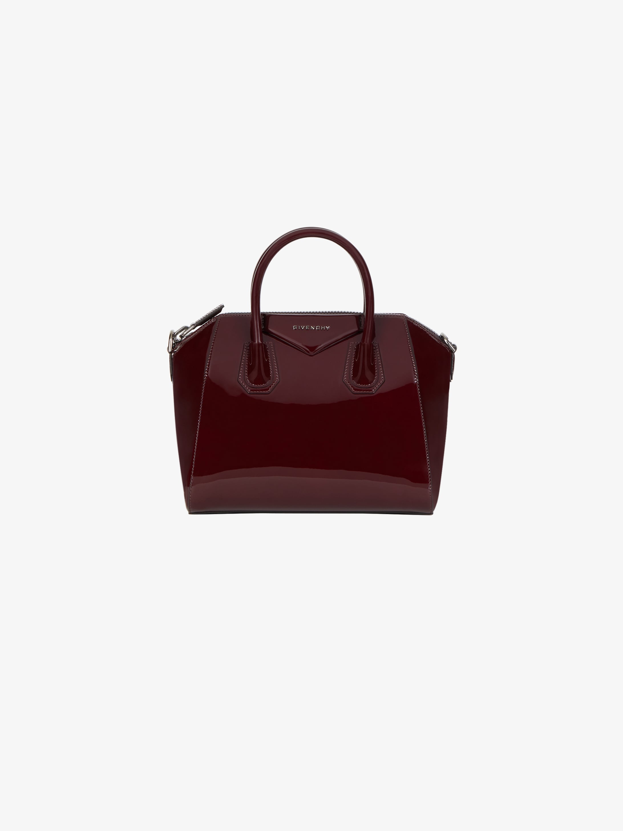 Small Antigona bag in varnished leather
