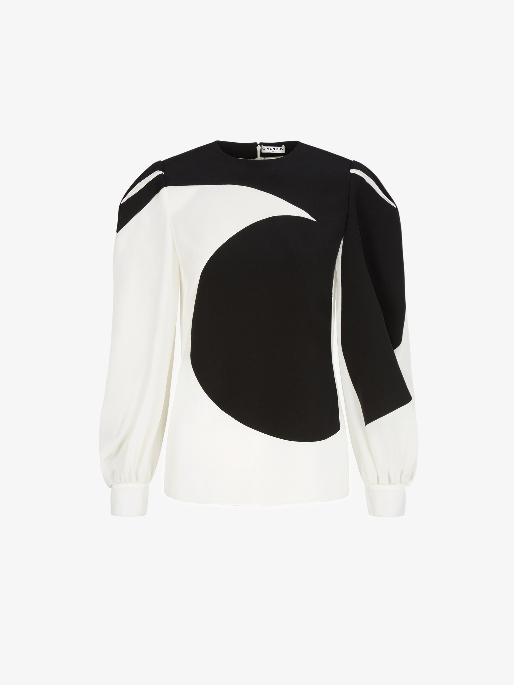 Blouse en soie à motif graphique