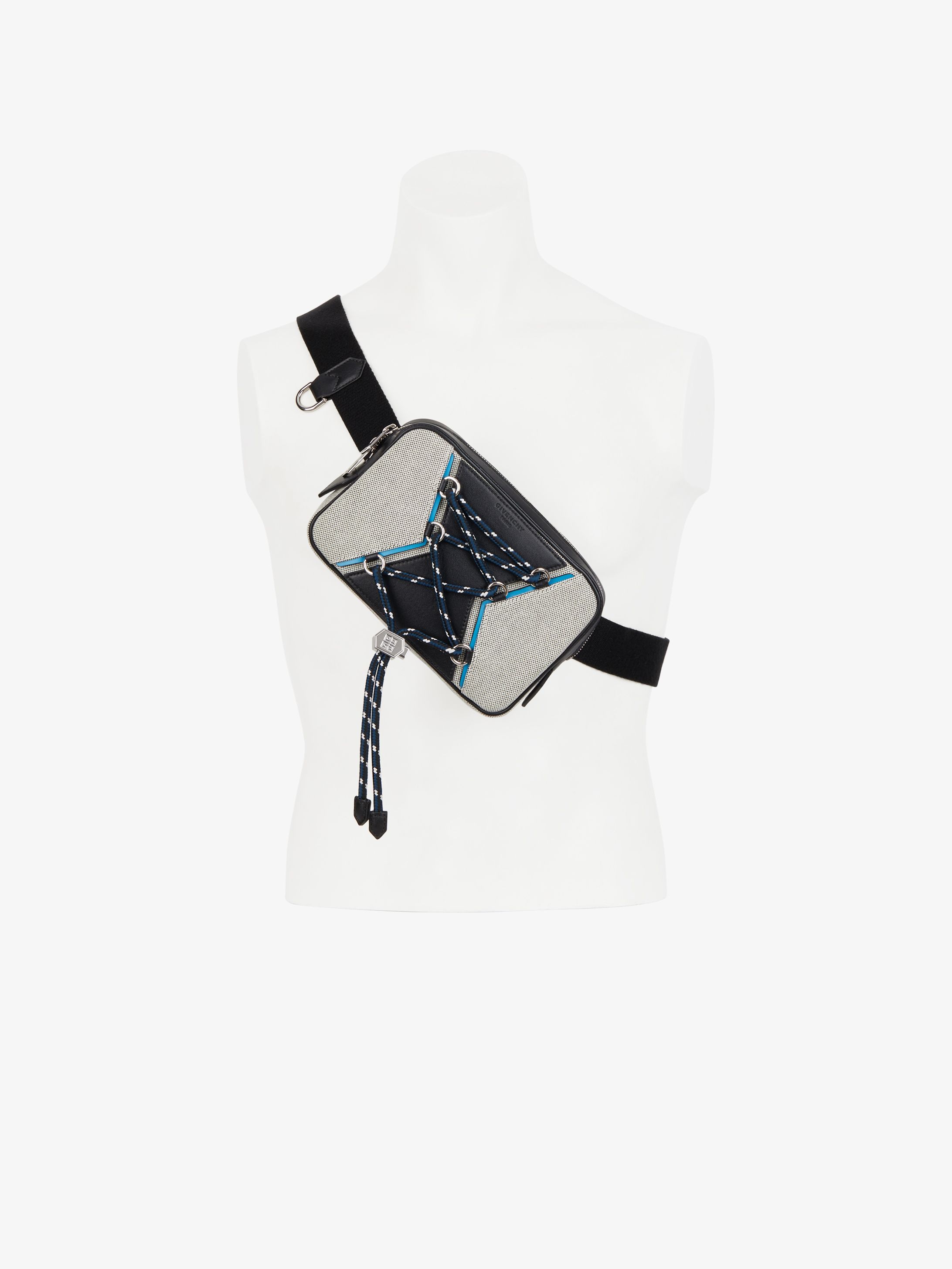GIVENCHY PARIS Bond bum bag in leather and canvas