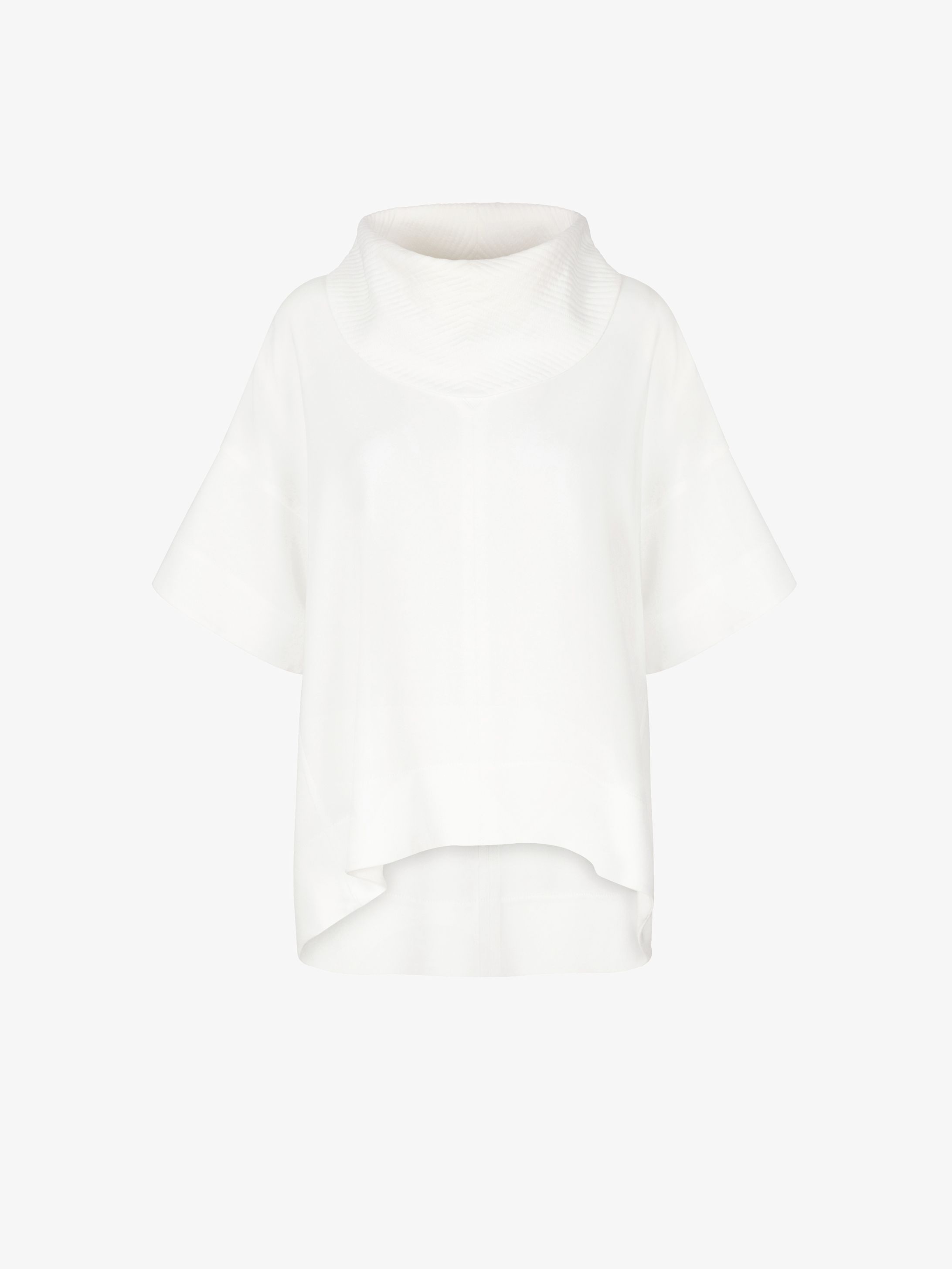 Oversized topstitched collar top