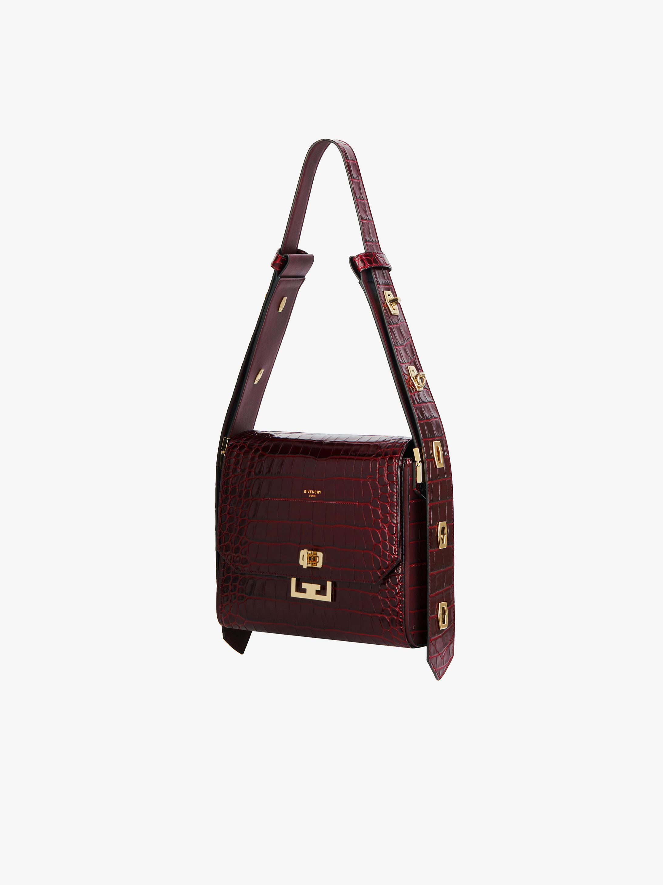 Medium Eden bag in crocodile effect leather