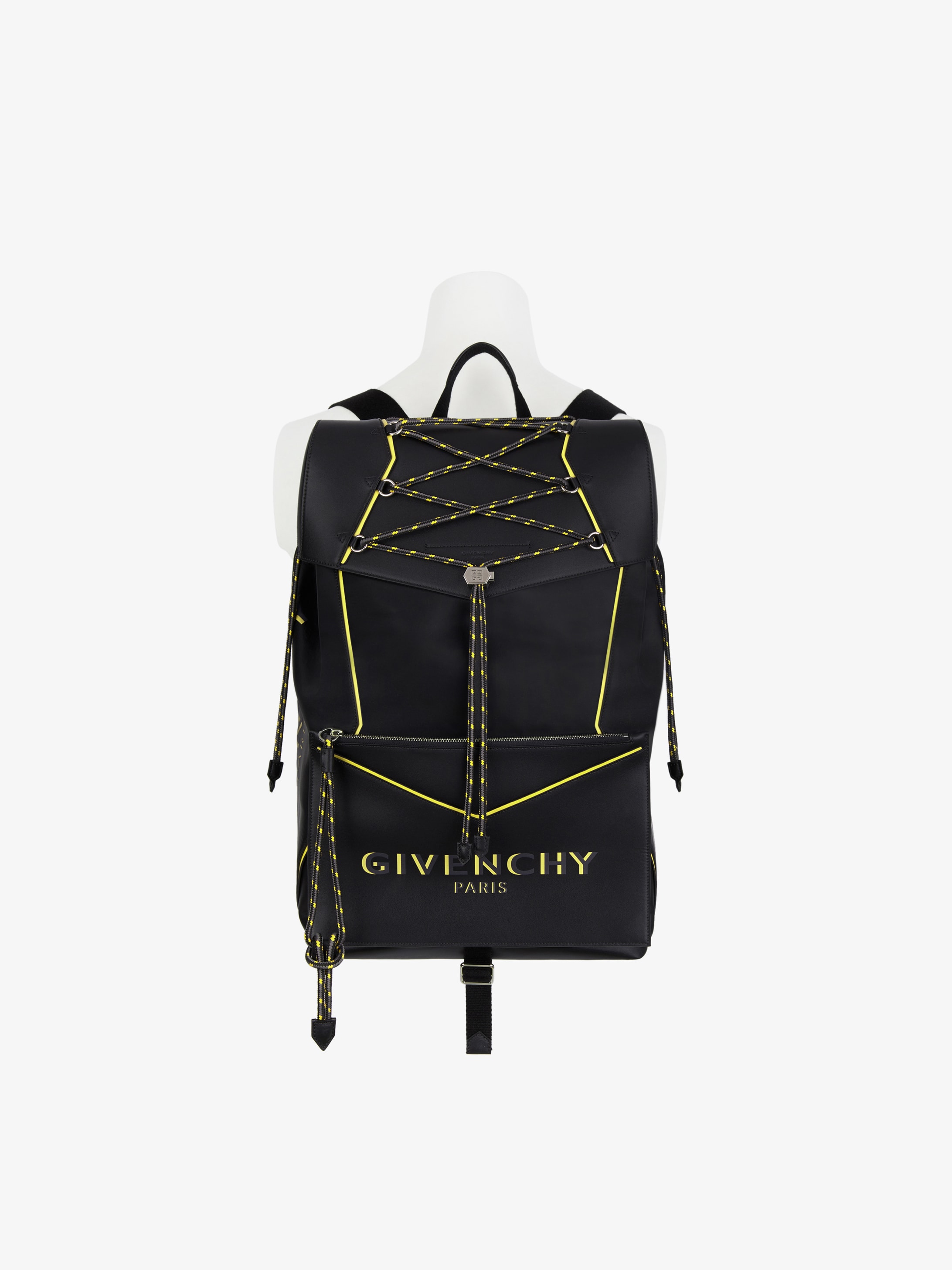 Bond large backpack in nylon and leather