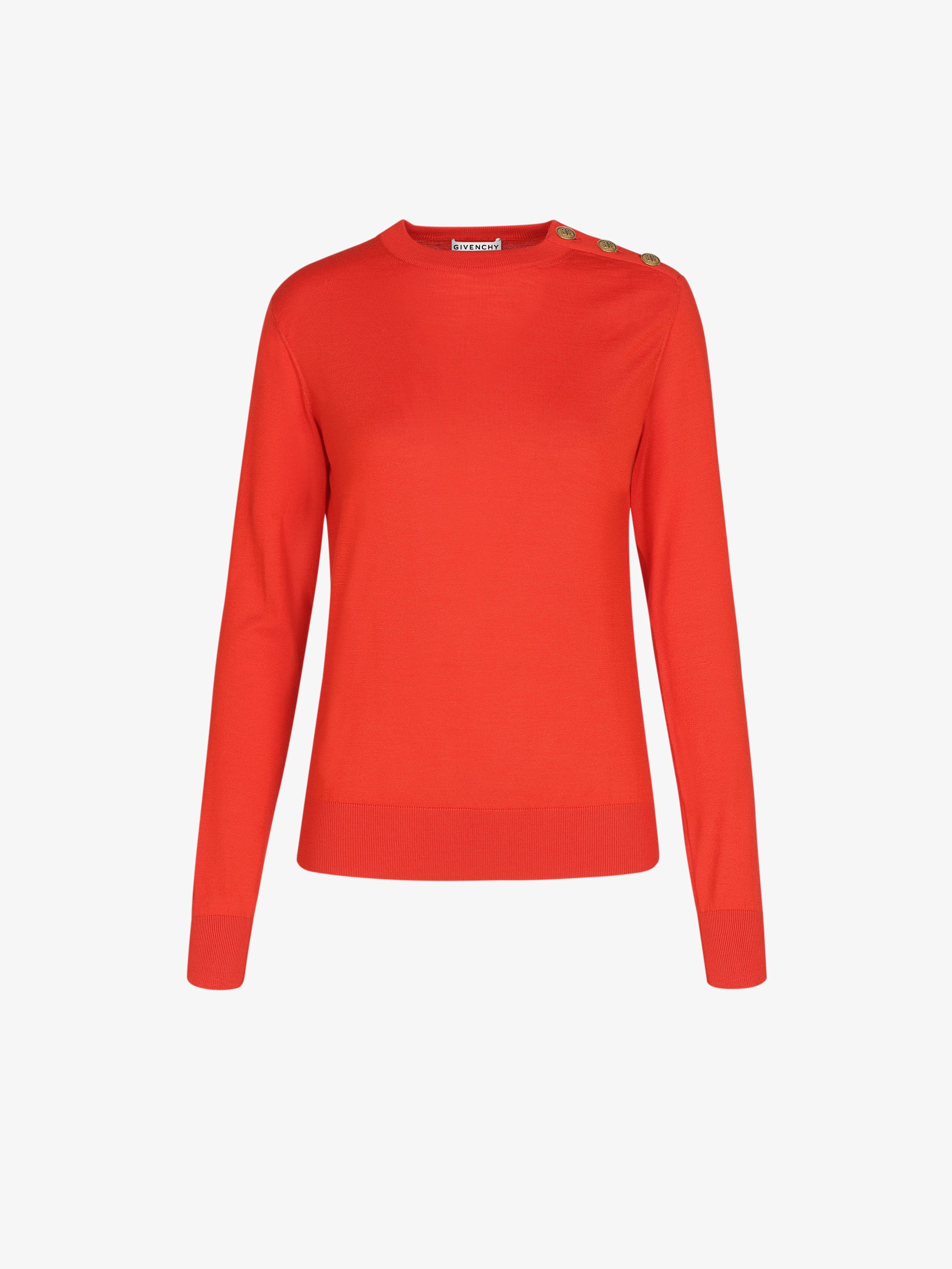 Sweater in wool and silk with 4G buttons