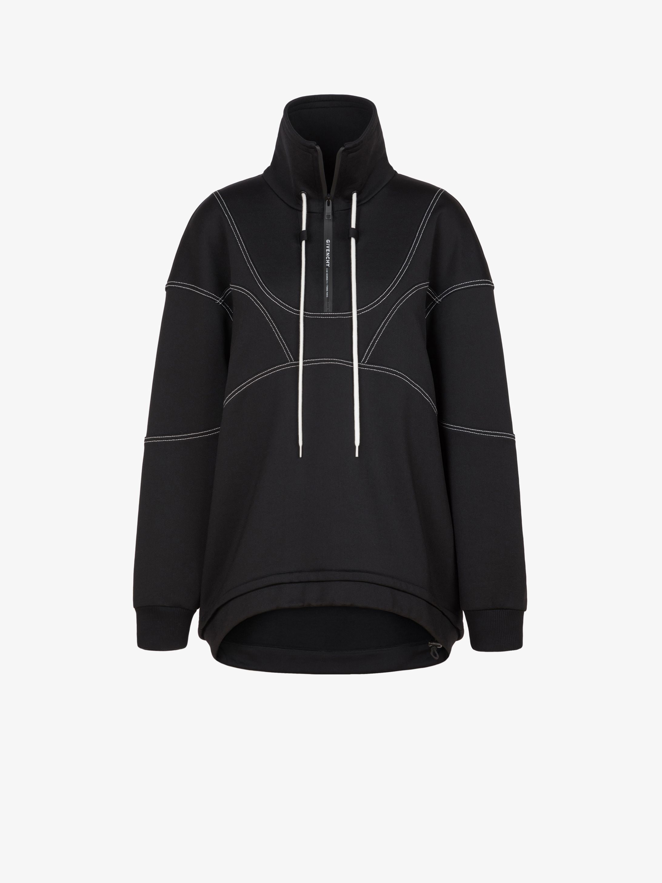 givenchy paris contrasting stitching hoodie