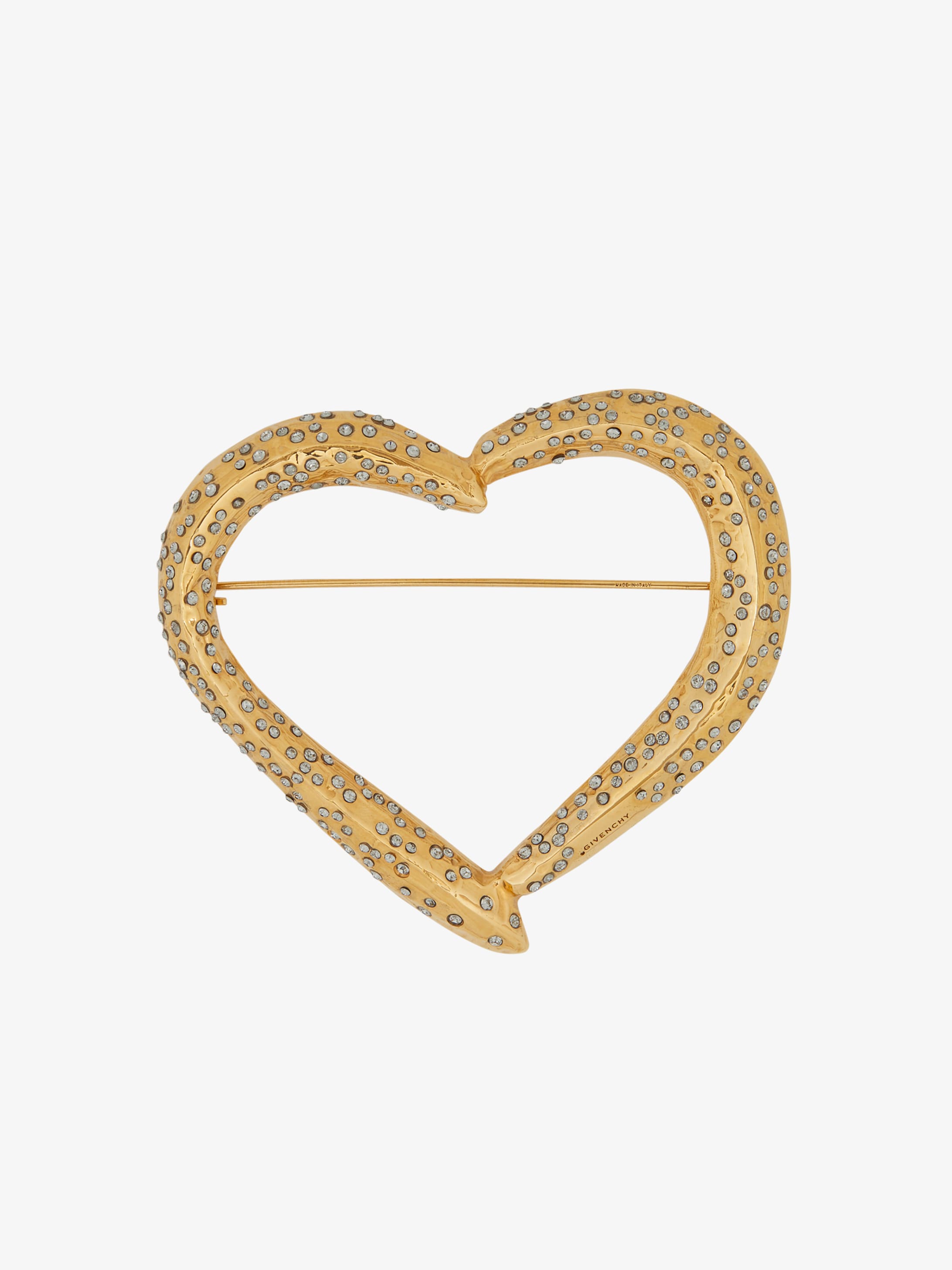 Heart Crystals paved brooch