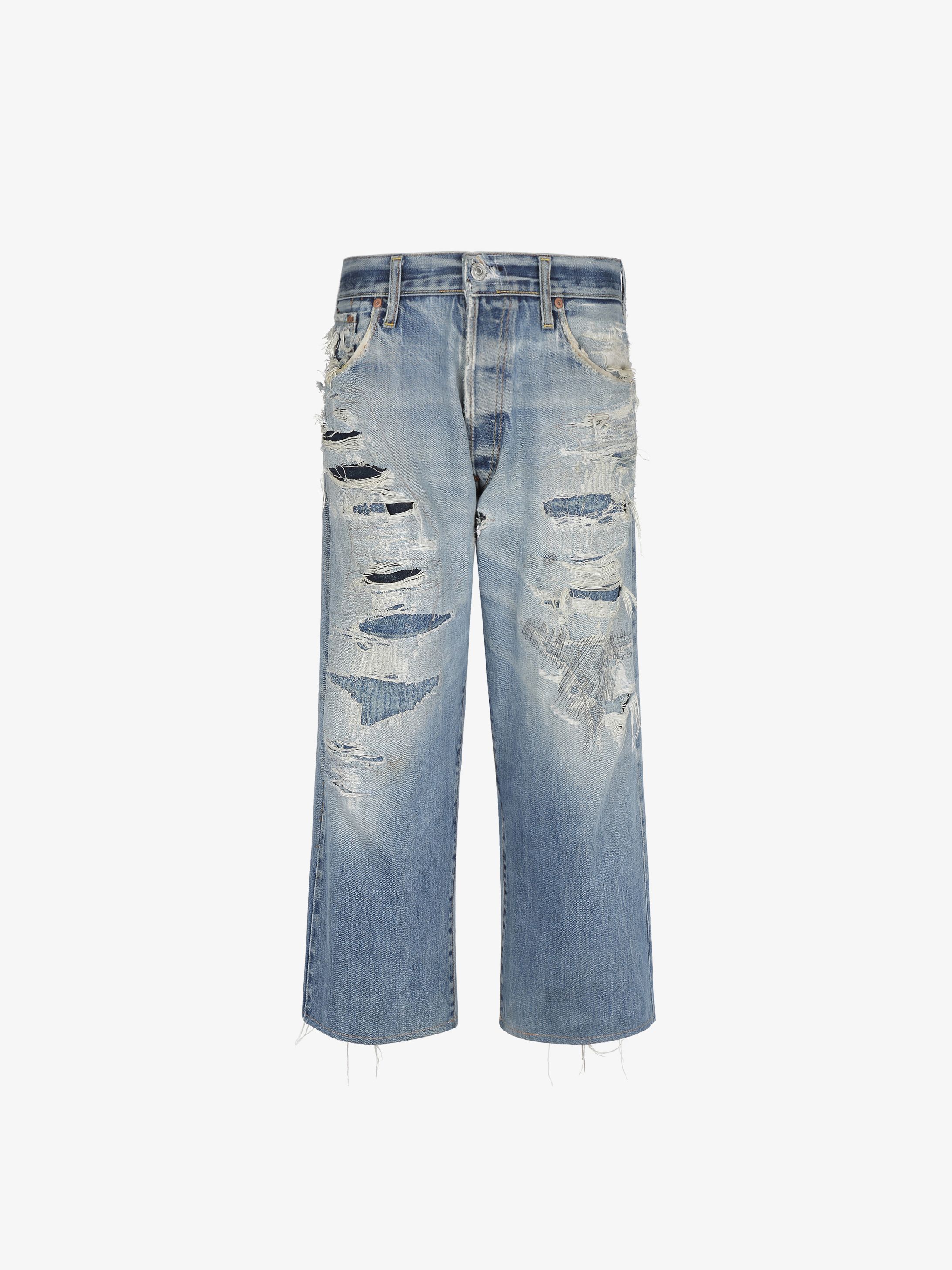 Short destroy baggy jean