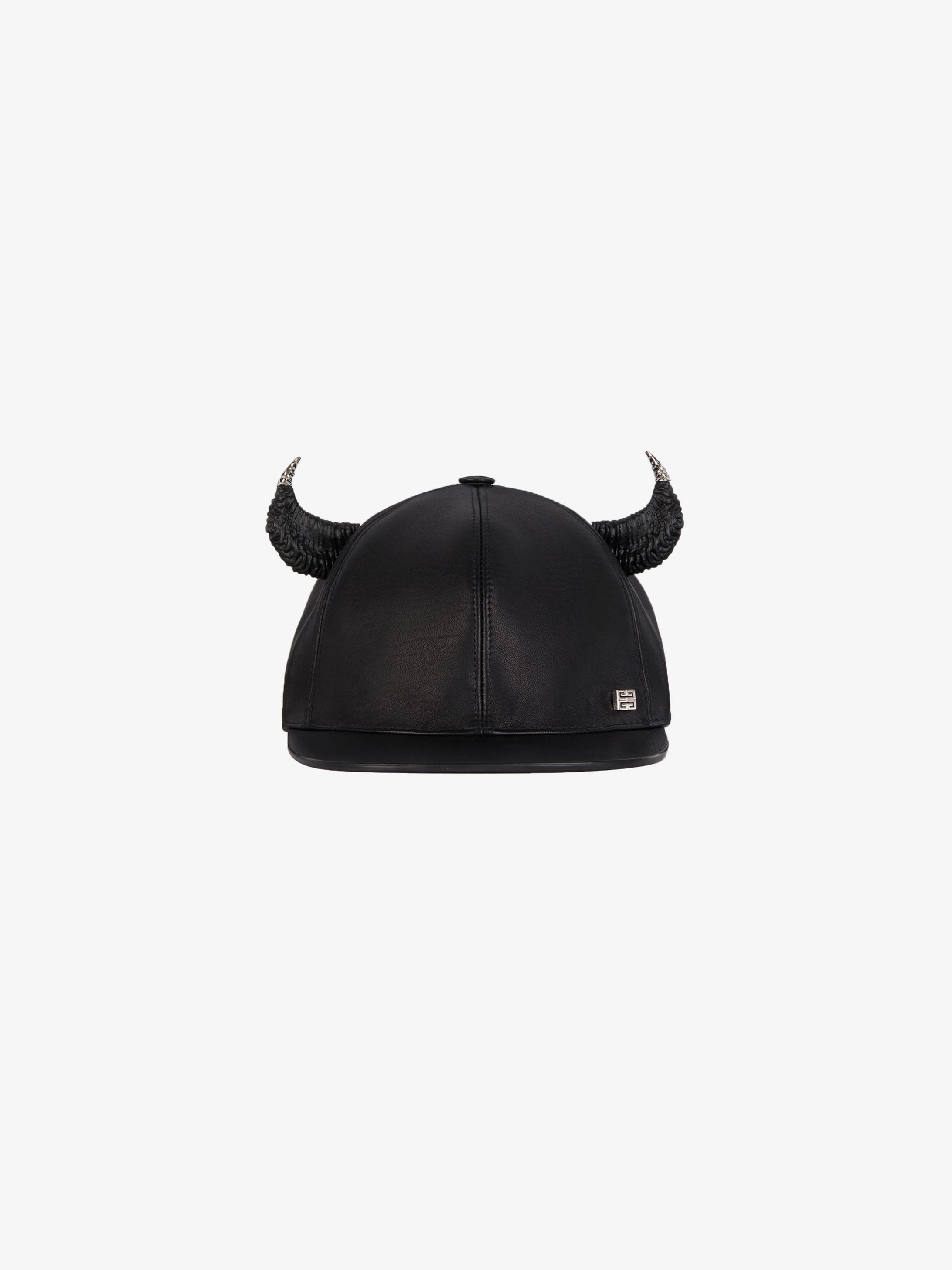 Cap in leather with horns GIVENCHY Paris