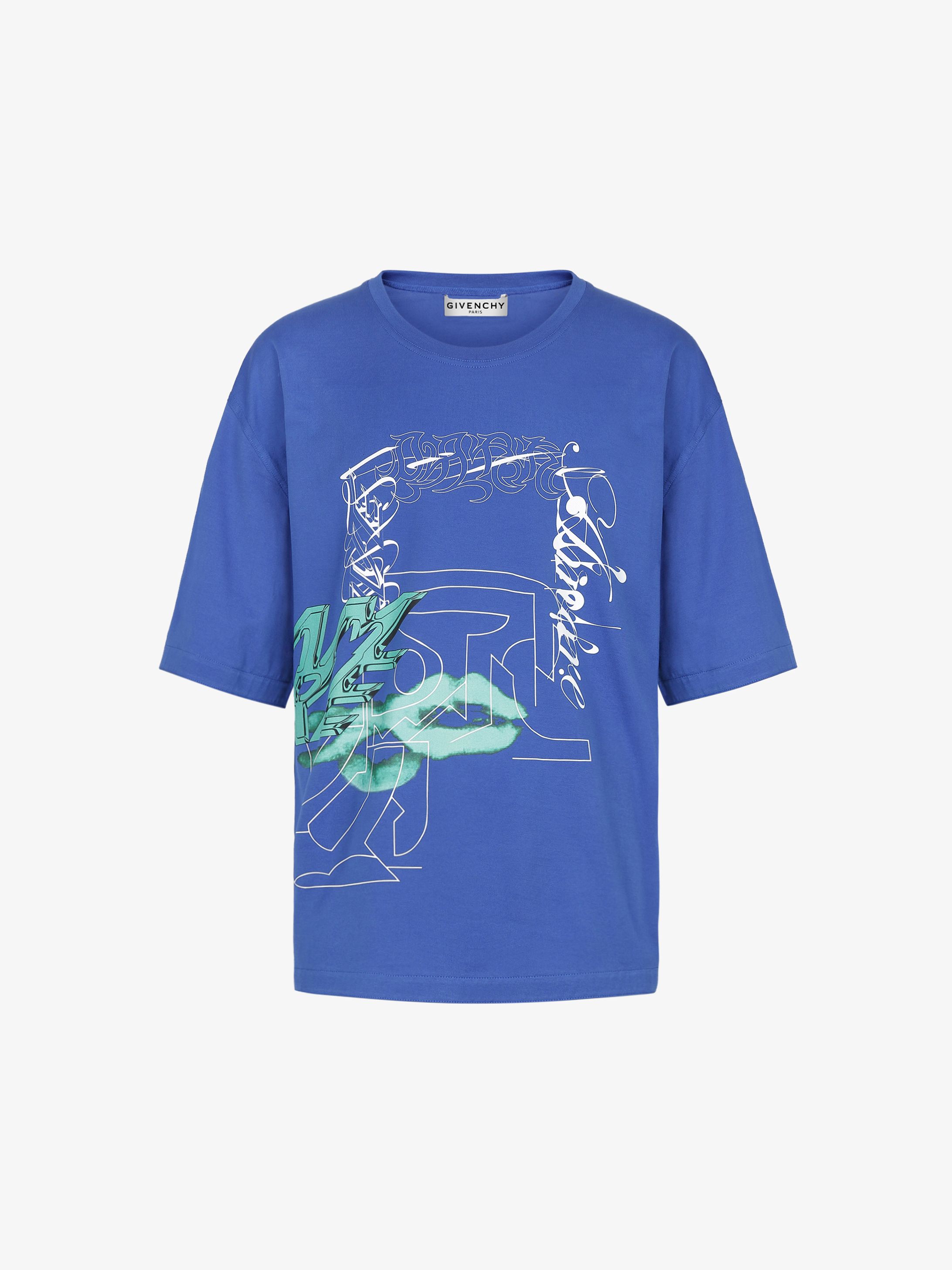 T-shirt con stampa calligrafica