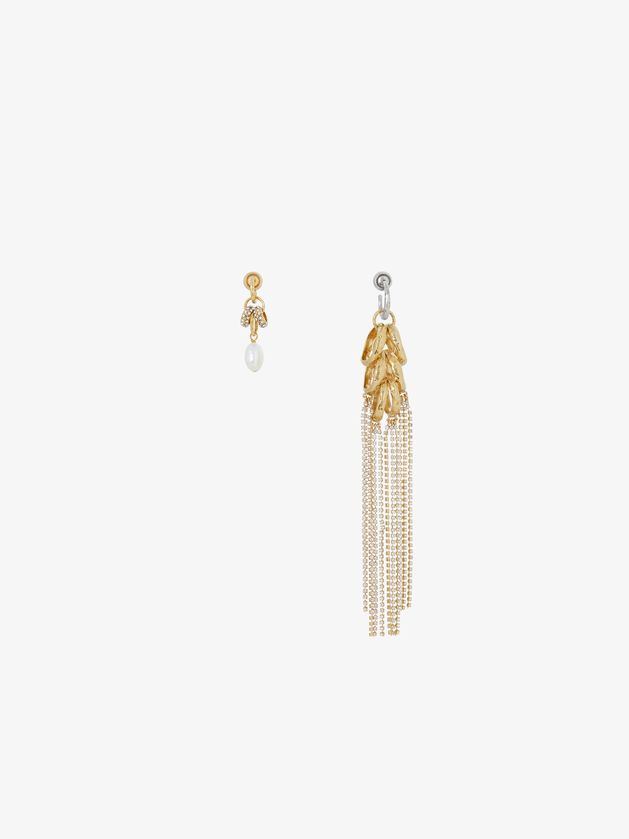 Halo asymmetrical earrings