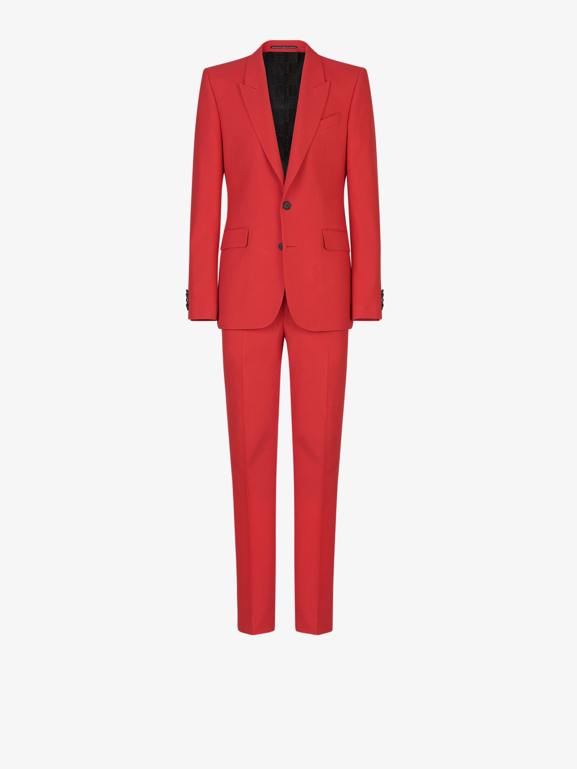 Costume slim en twill de laine