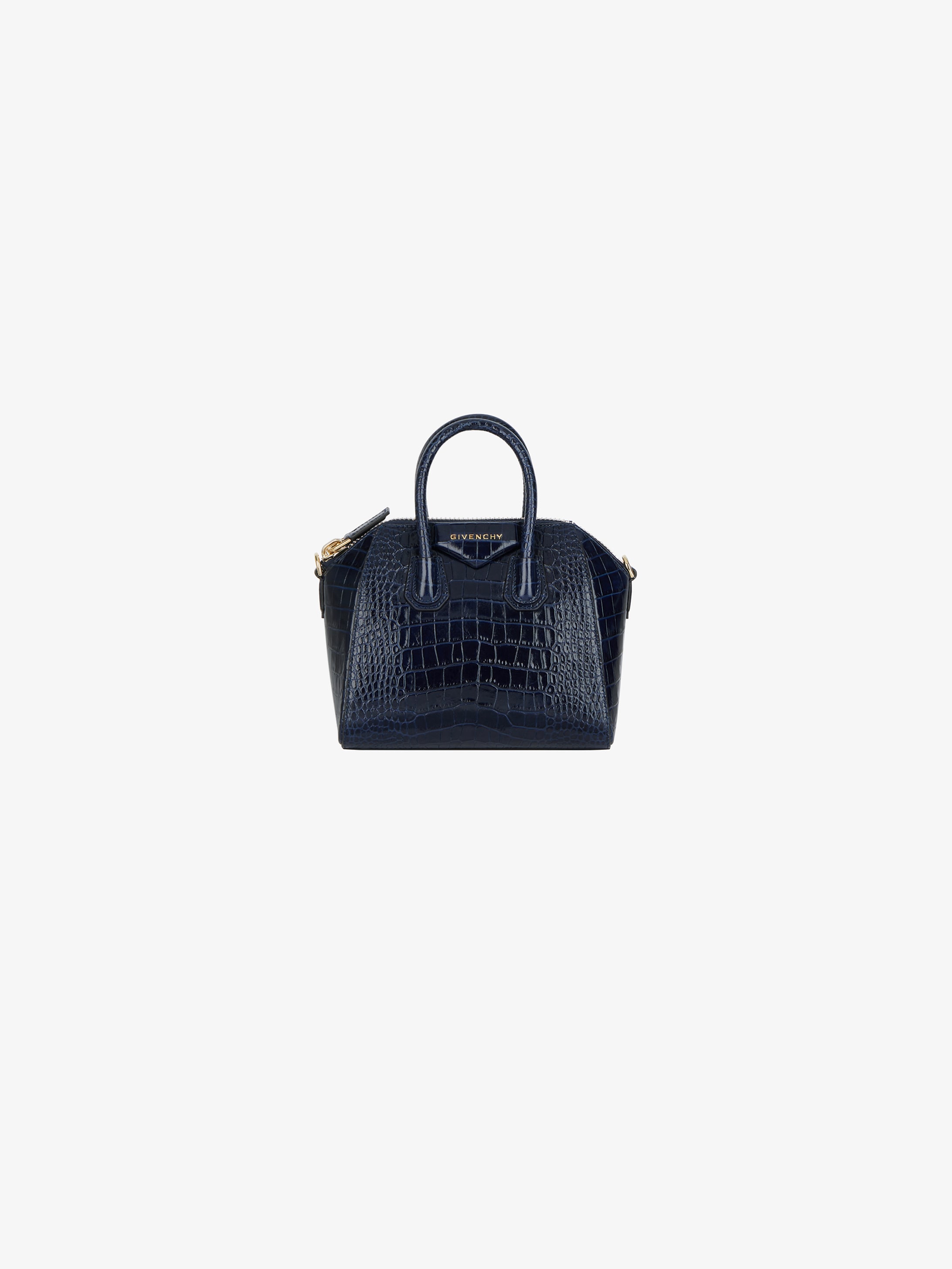 Mini Antigona bag in crocodile effect leather
