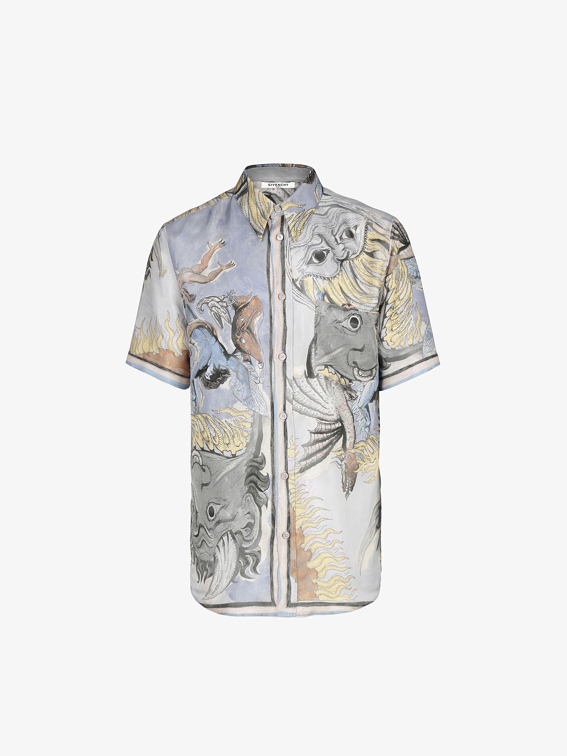 Icarus printed shirt in silk