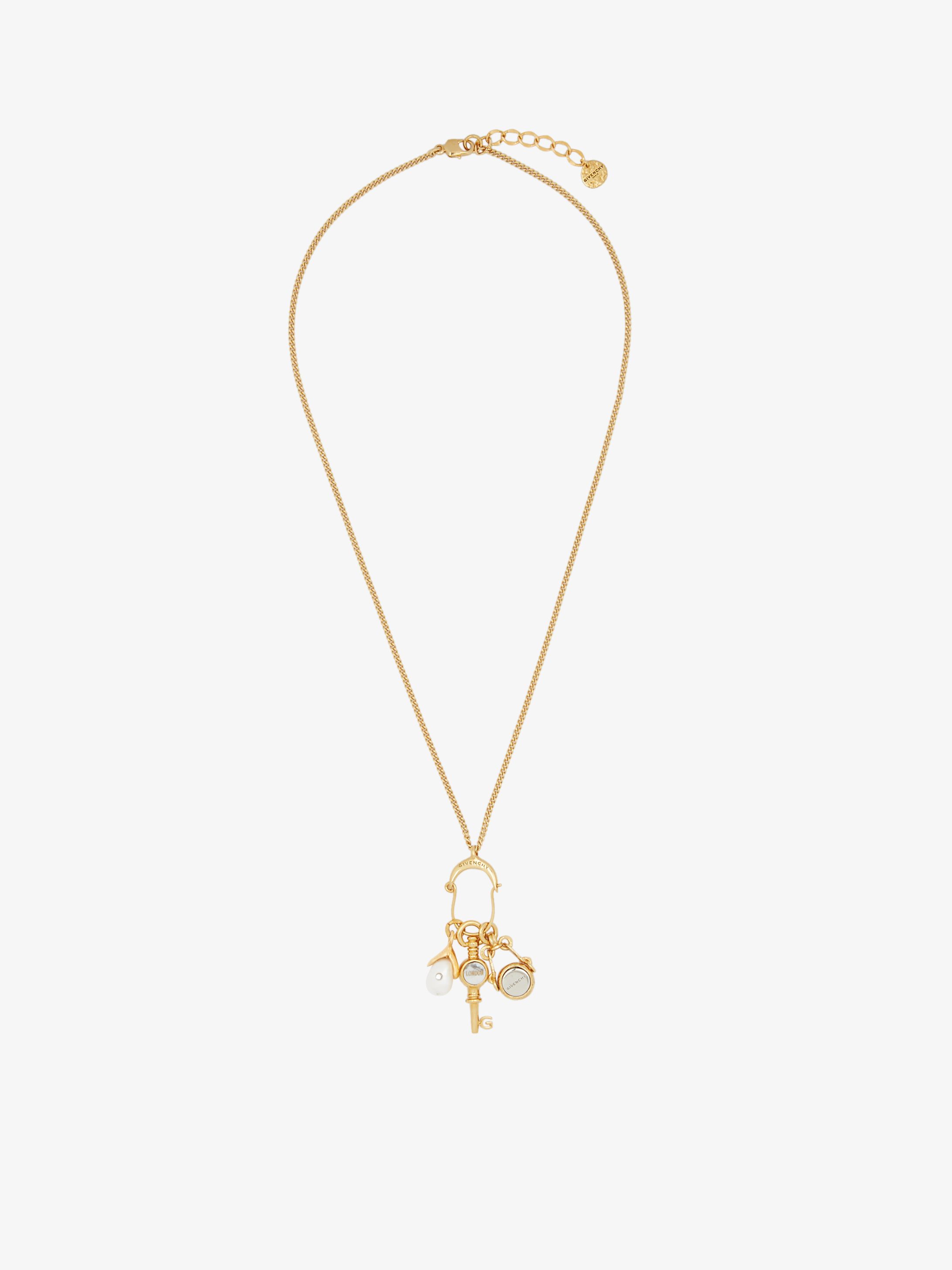 Three charms necklace
