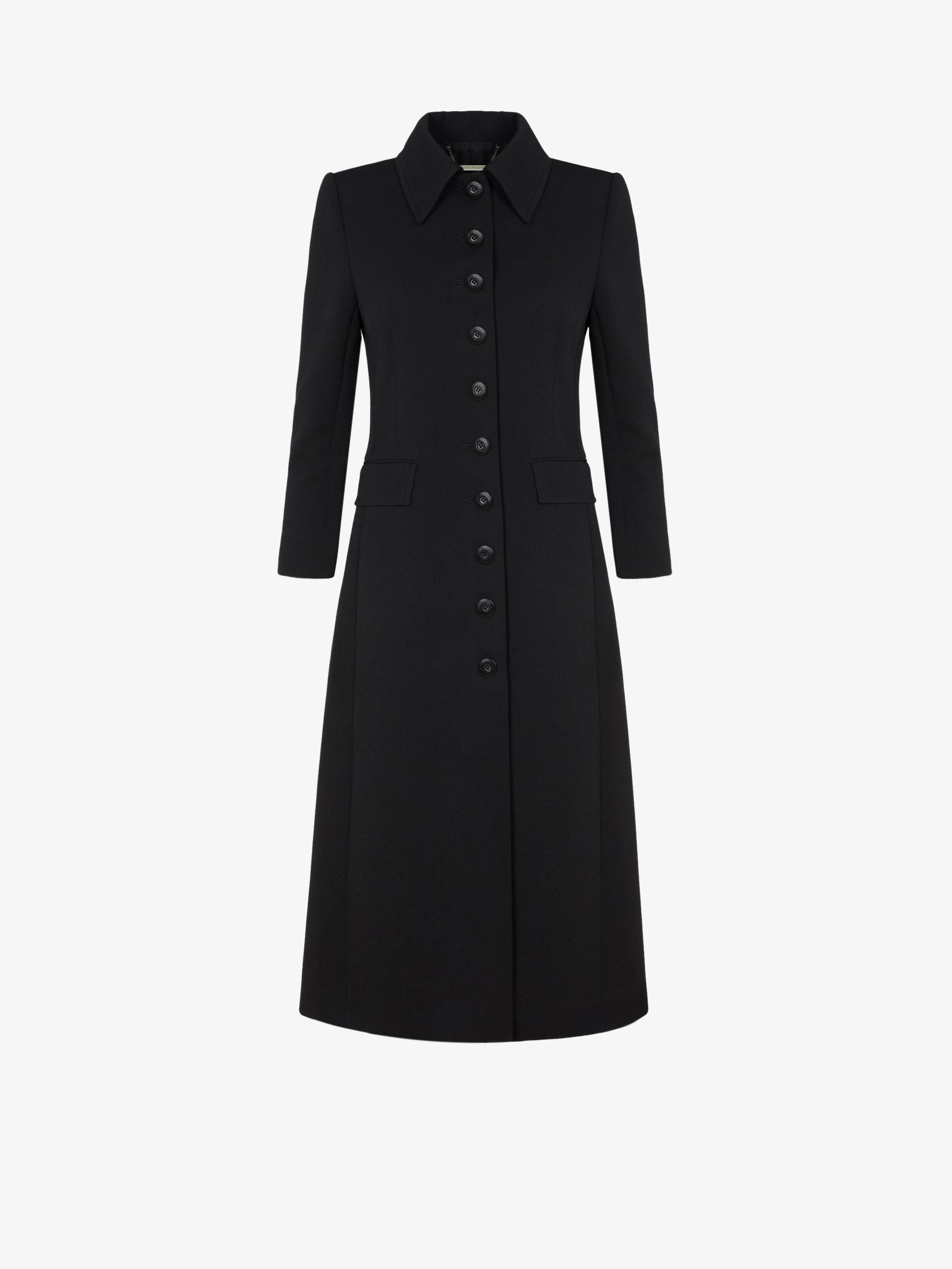 Manteau long cintré à boutons GIVENCHY