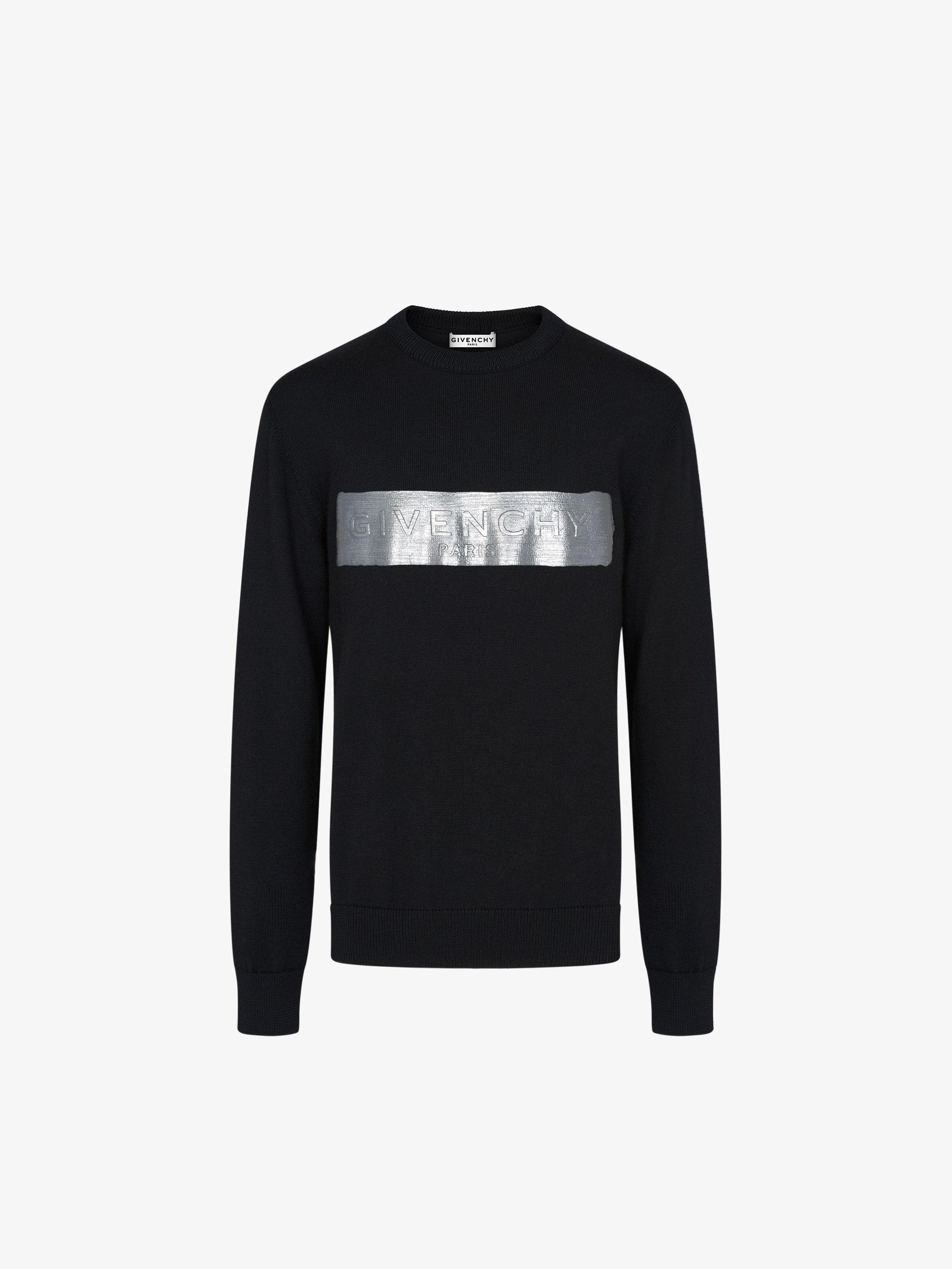 GIVENCHY sweater in wool with latex band | GIVENCHY Paris