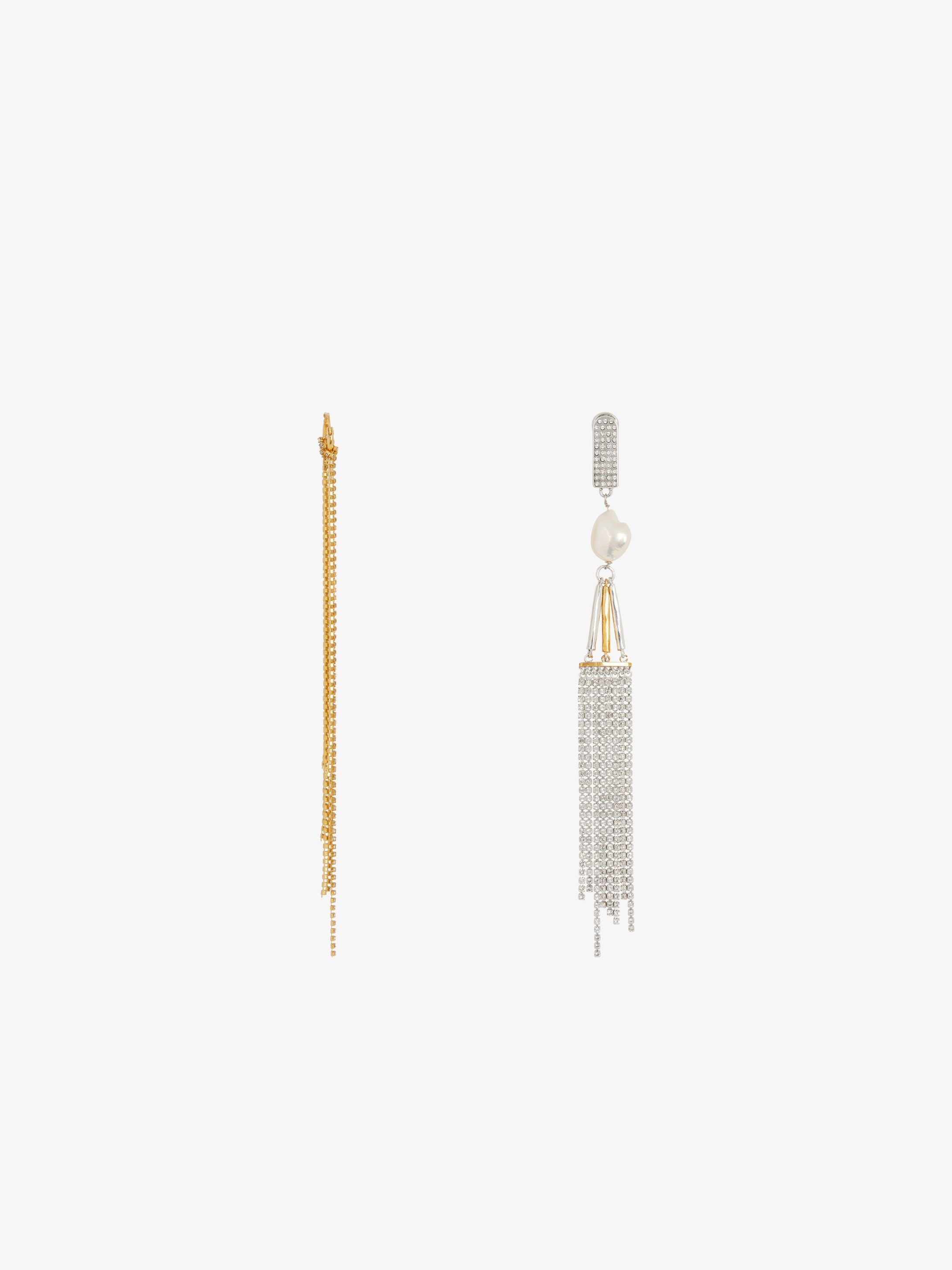 Cascade asymmetrical earrings