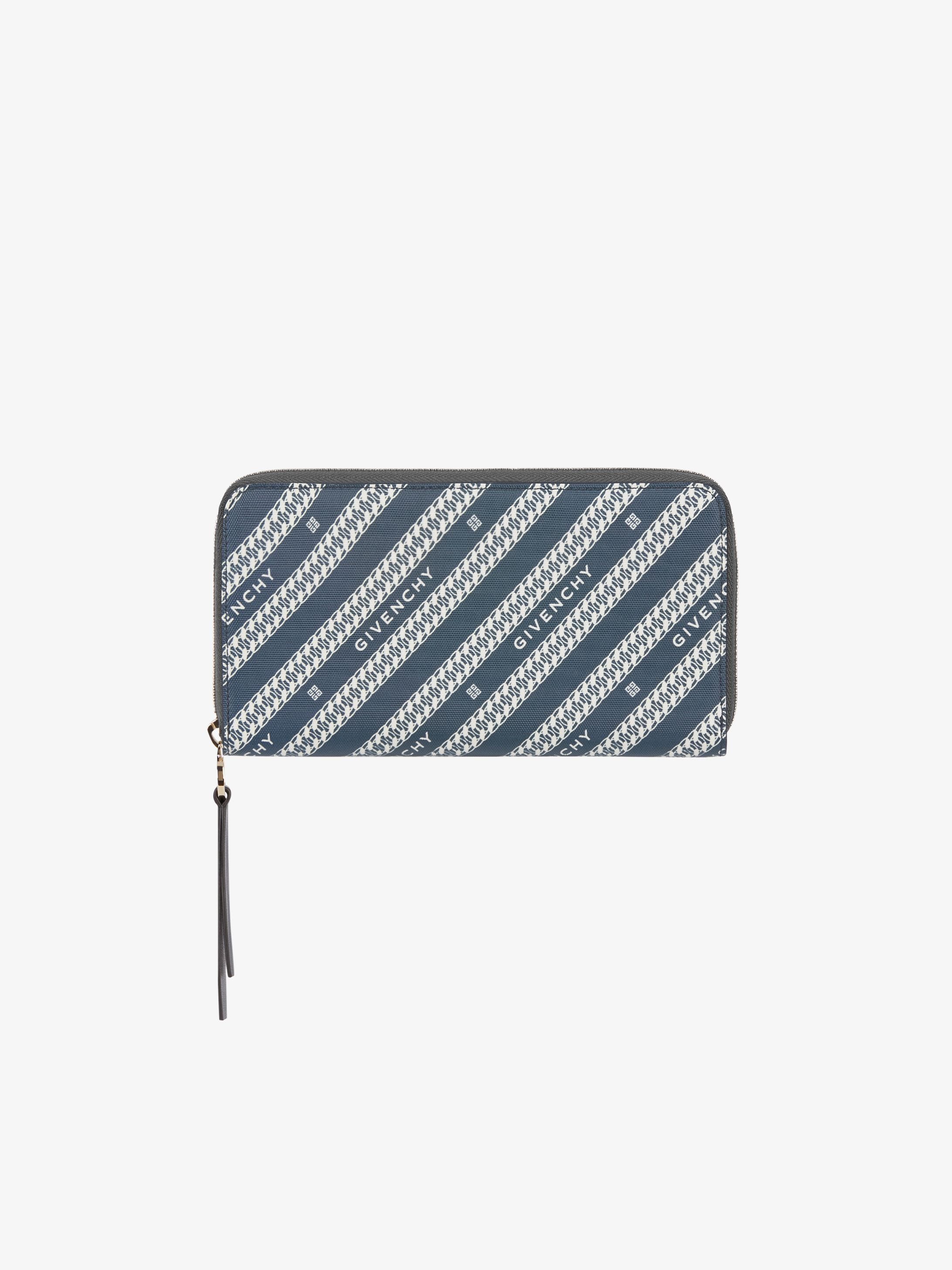Long portefeuille zippé en toile enduite GIVENCHY Chaîne