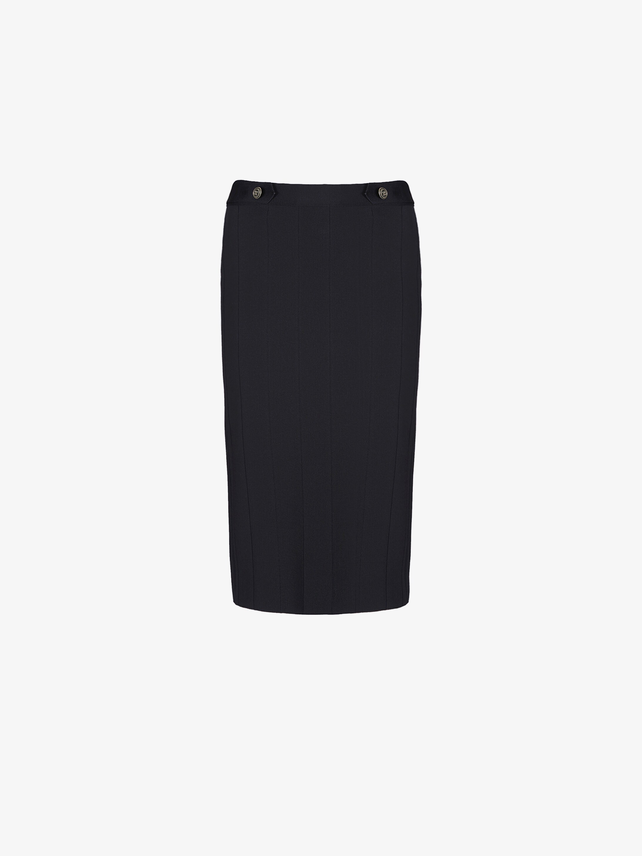 Midi pencil skirt with 4G gold buttons