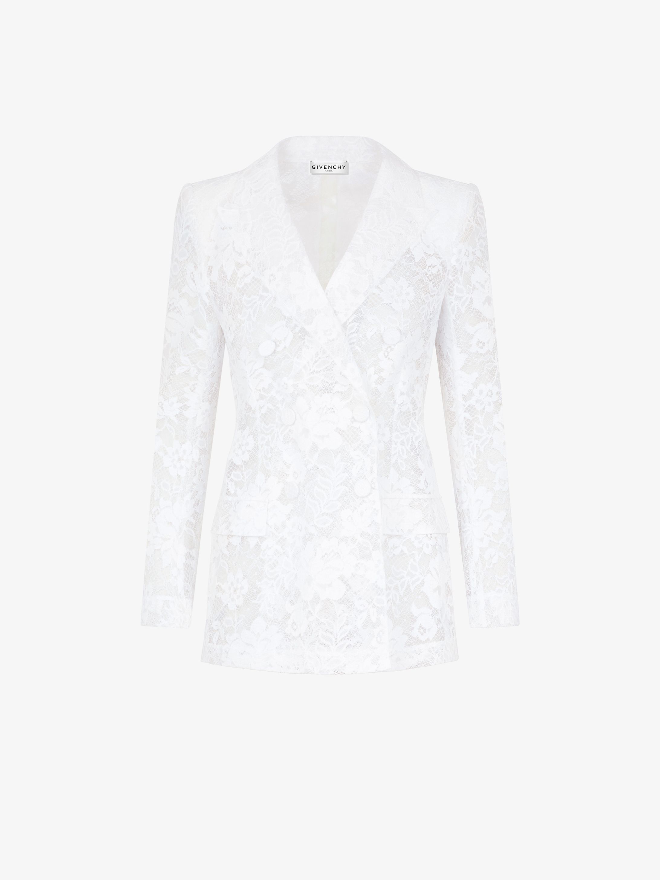 Double breasted jacket in lace
