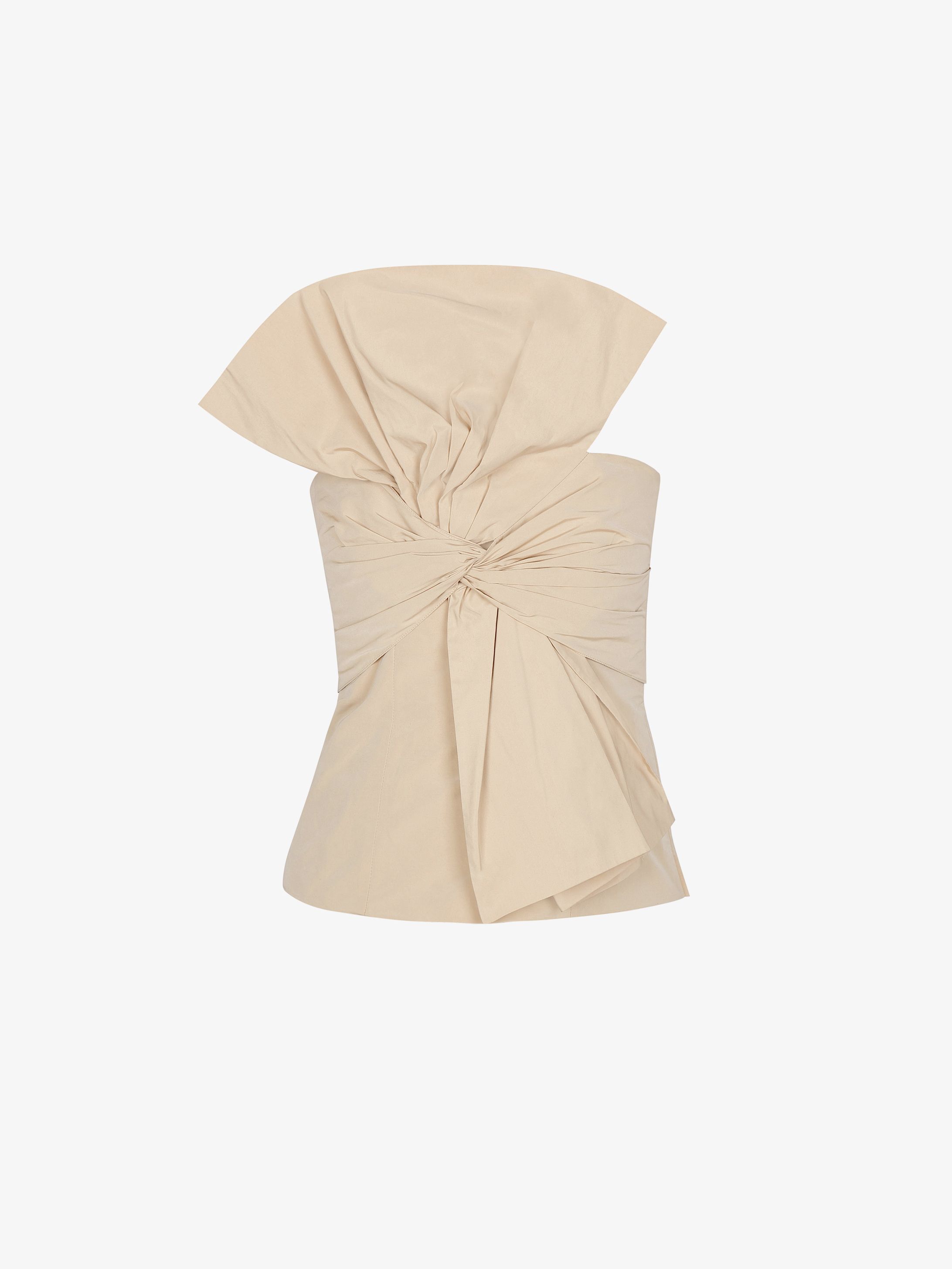 Bustier in taffetas with oversized bow