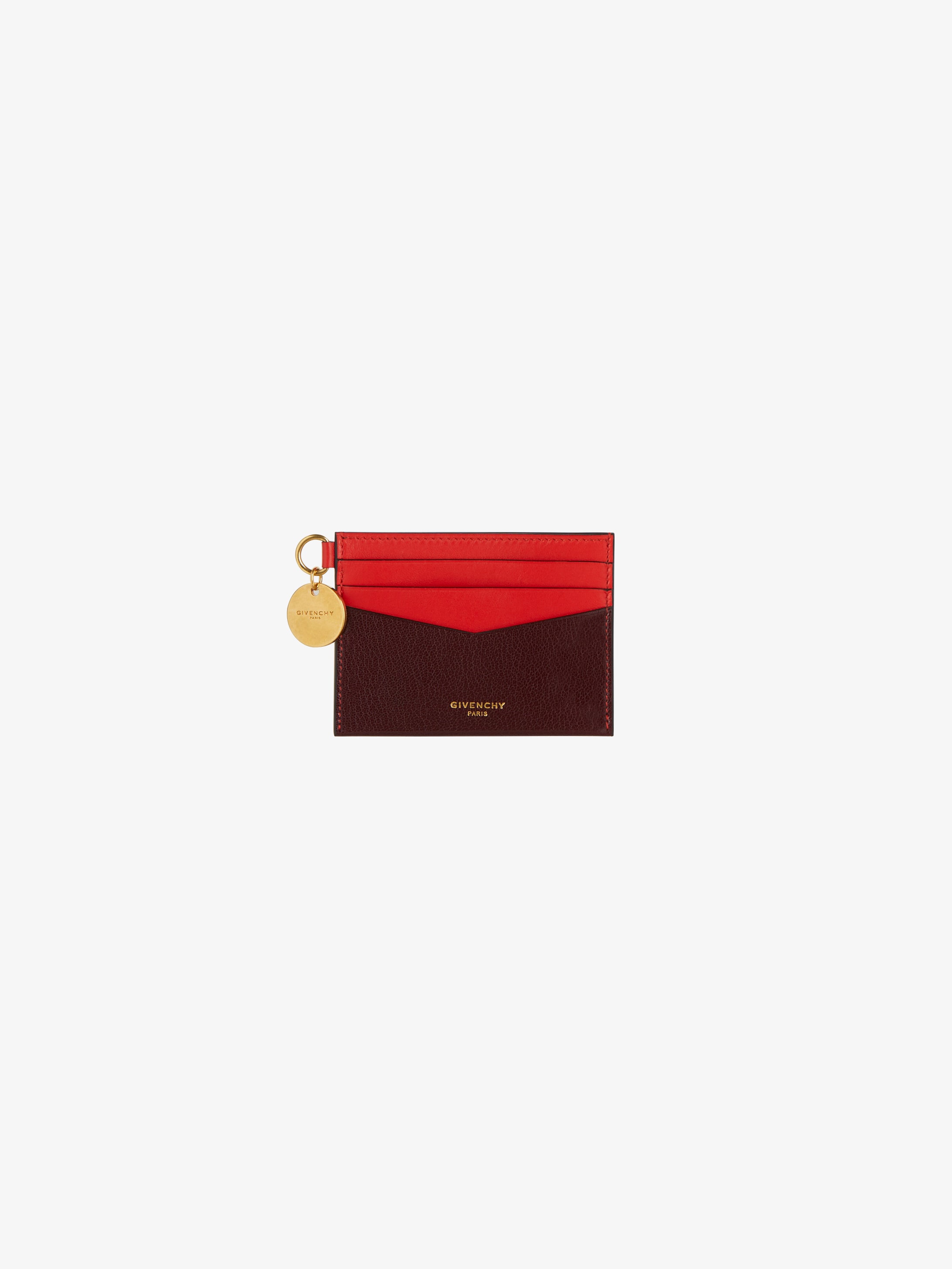 Edge card holder in leather