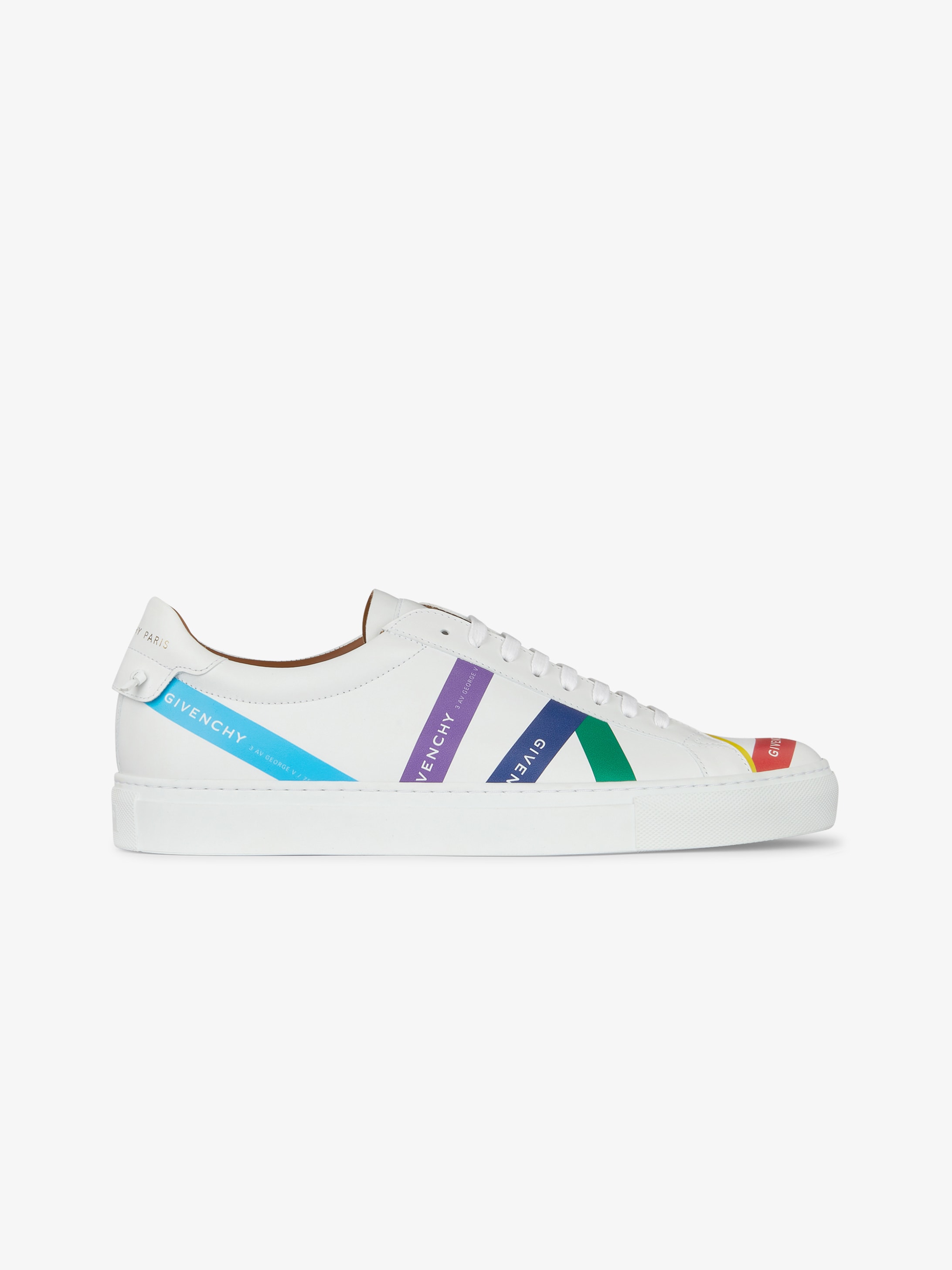 GIVENCHY multicolour webbing sneakers in leather