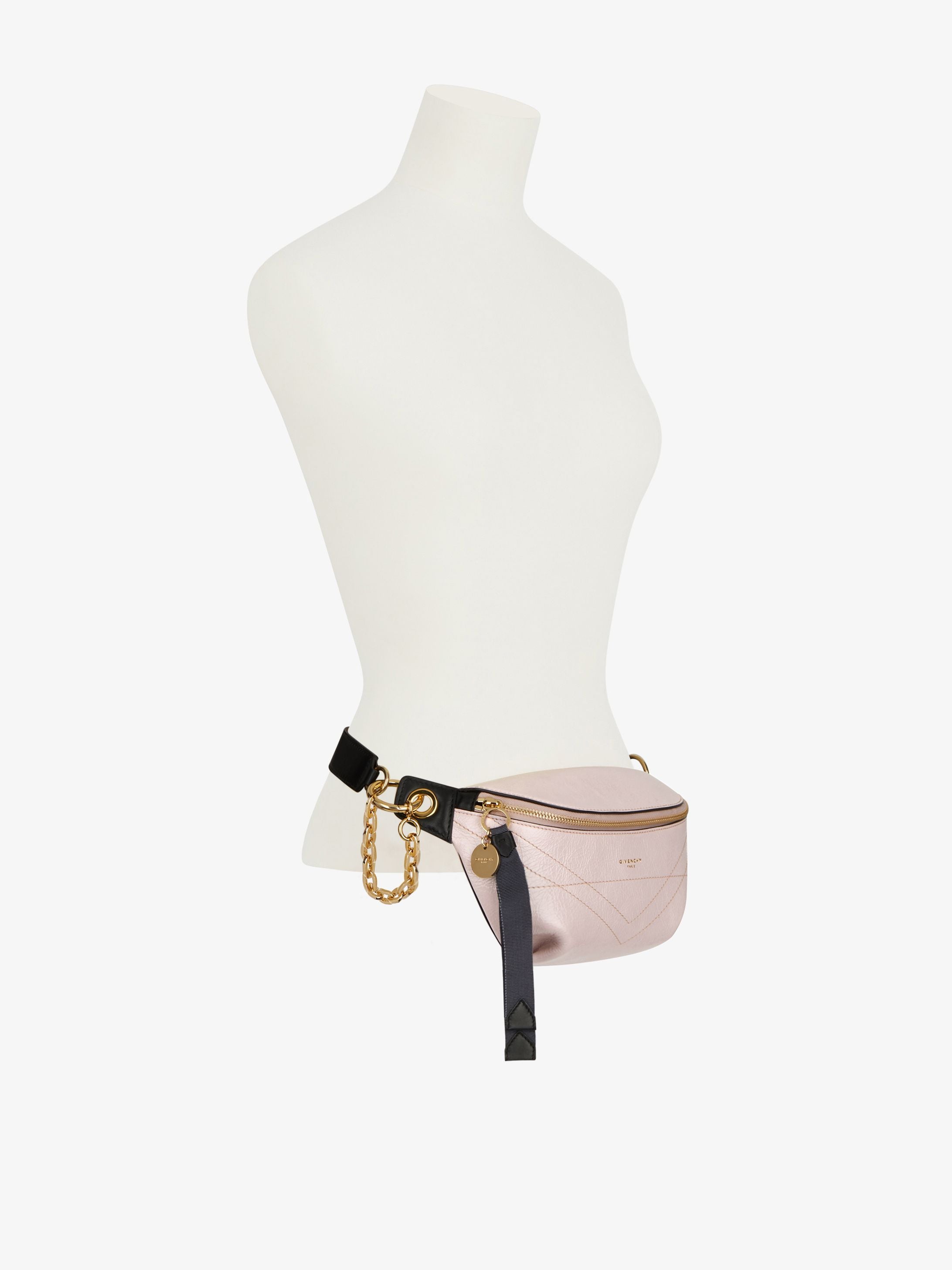 ID bum bag in crackling leather