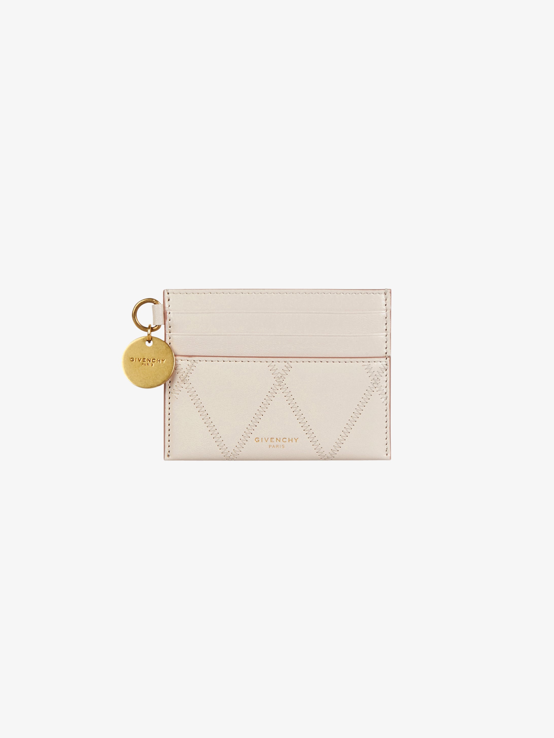 GV3 card holder in diamond quilted leather