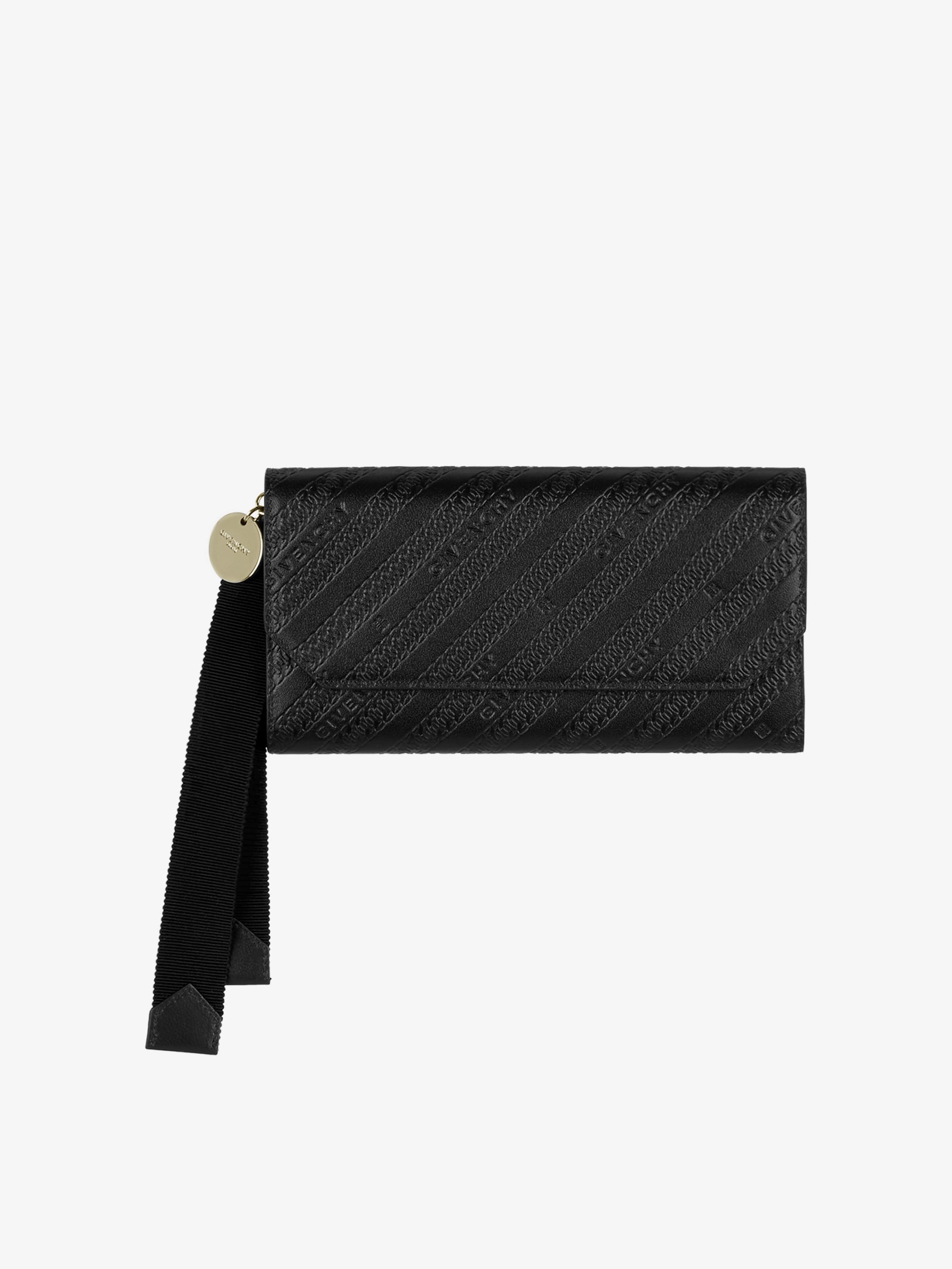 Long flap wallet in GIVENCHY chain leather