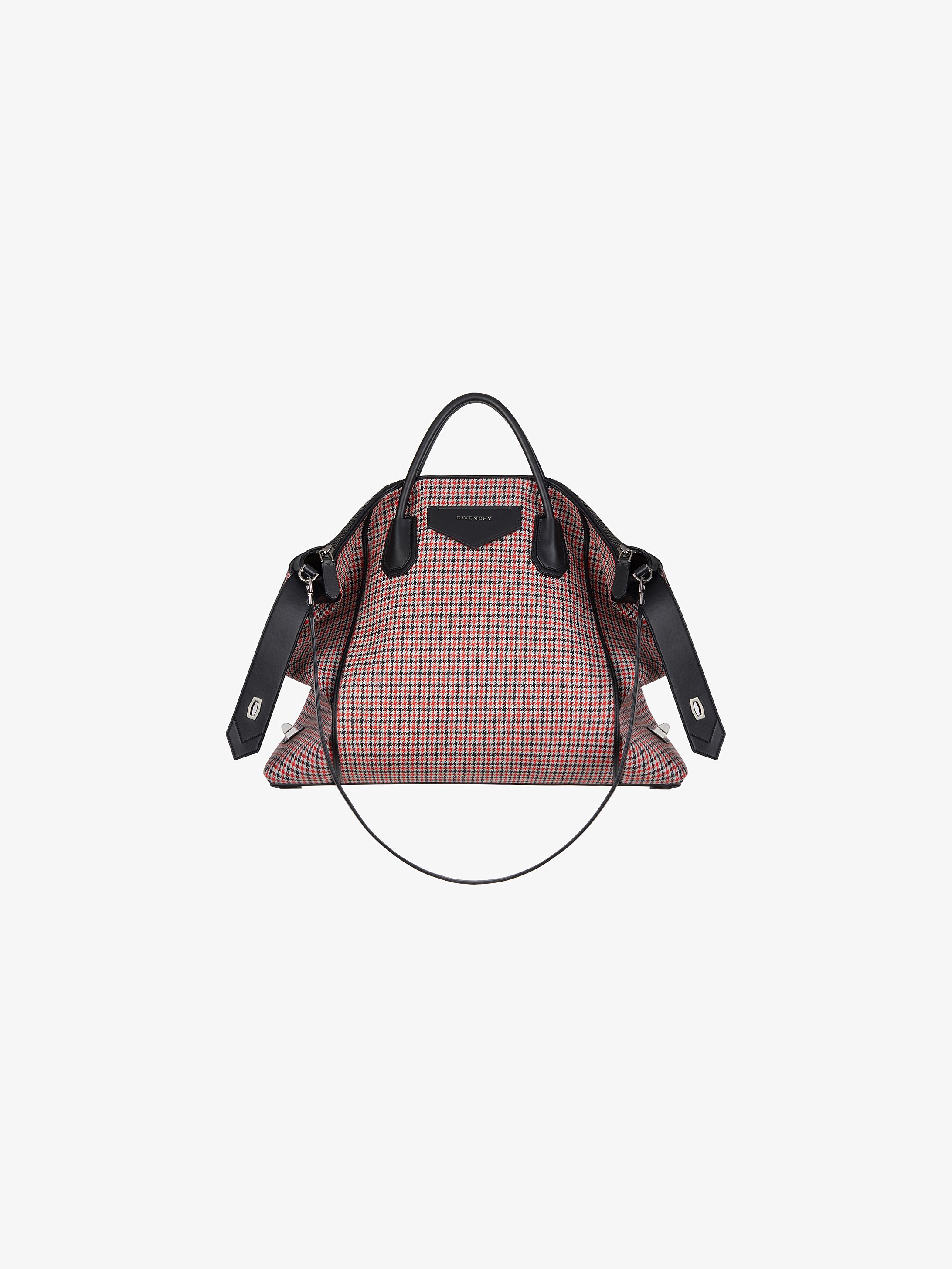 Medium Antigona Soft bag in houndstooth wool