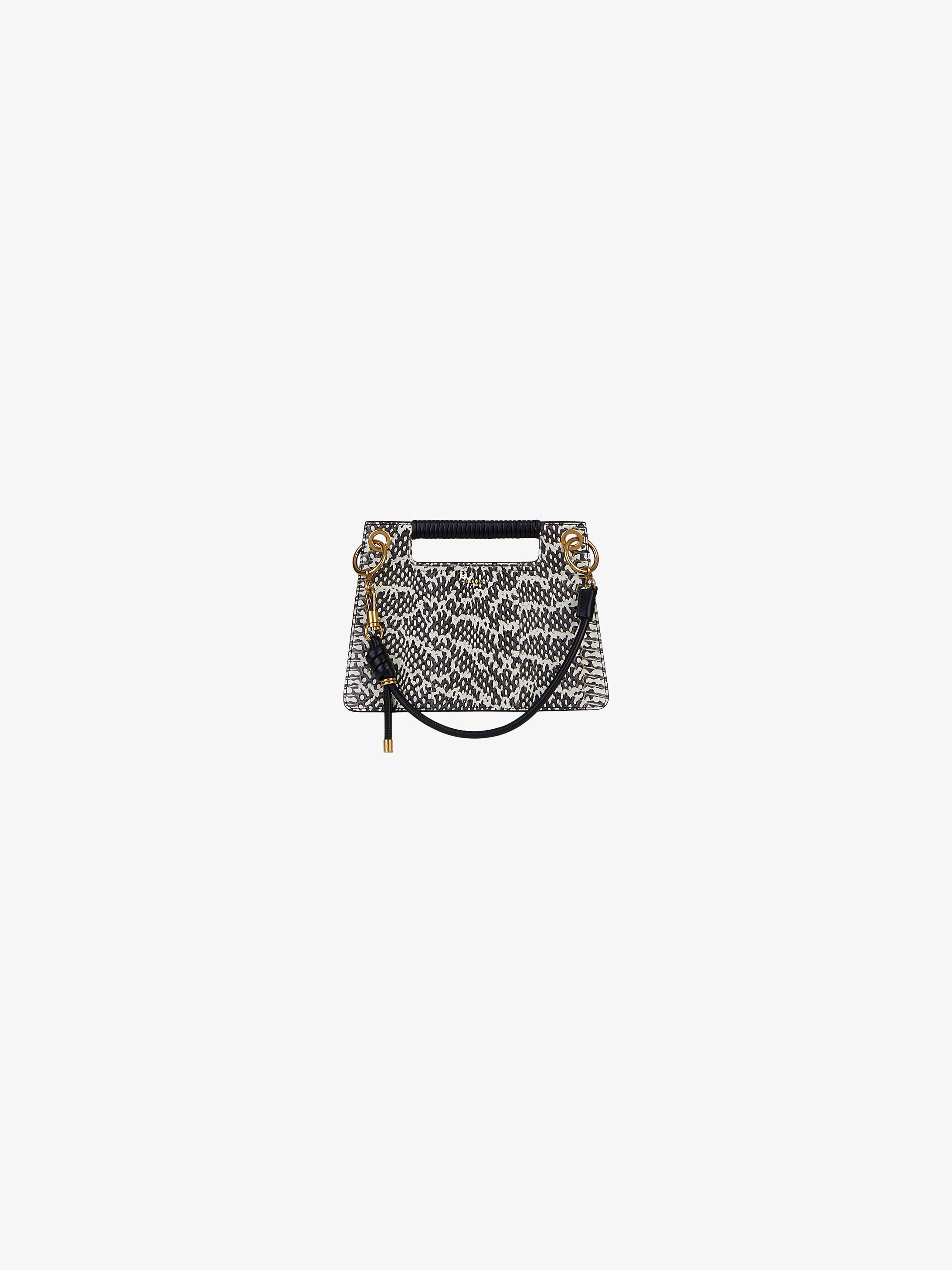 Small Whip bag in elaphe skin and leather