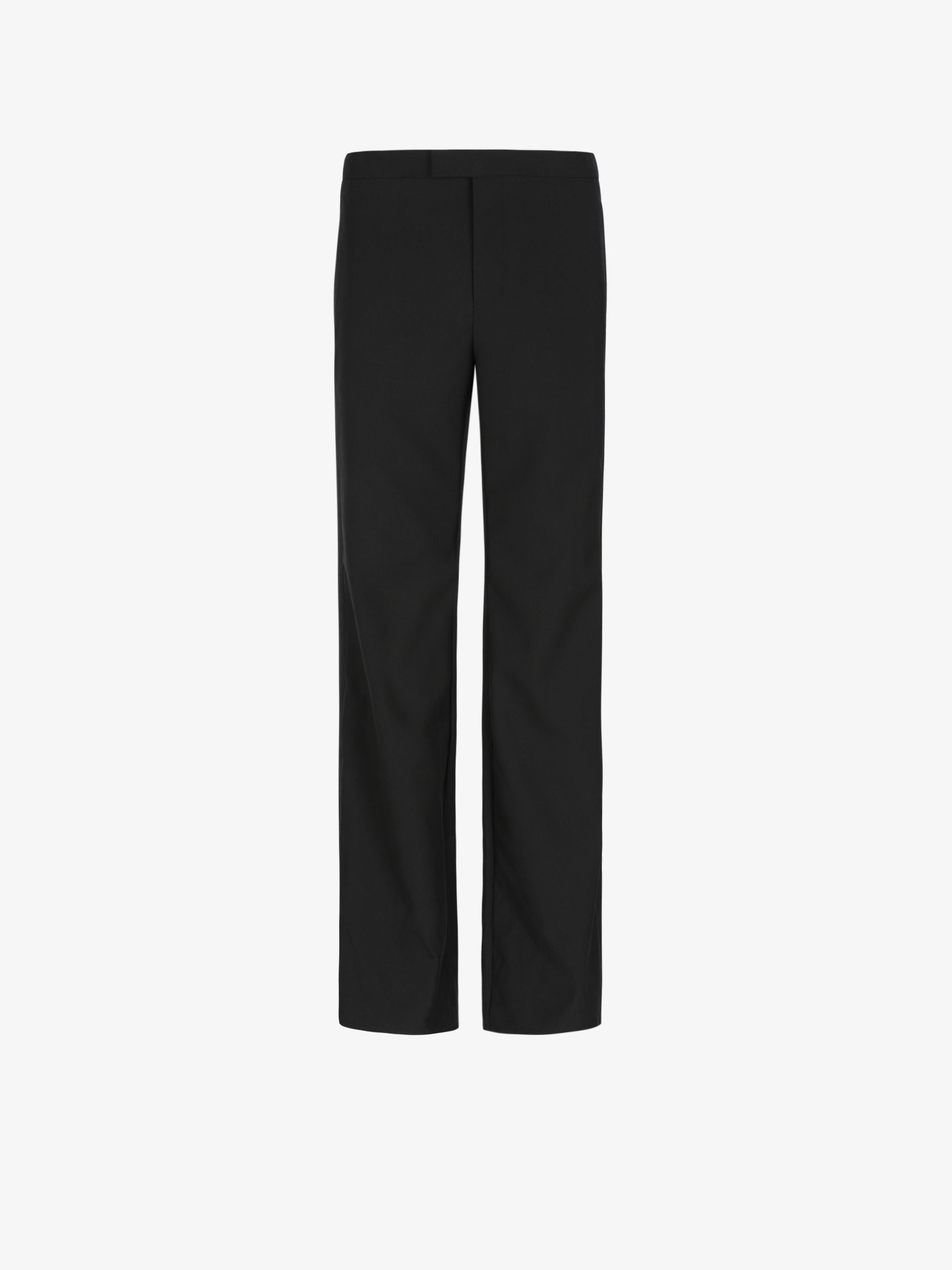 Flared tuxedo trousers with satin band