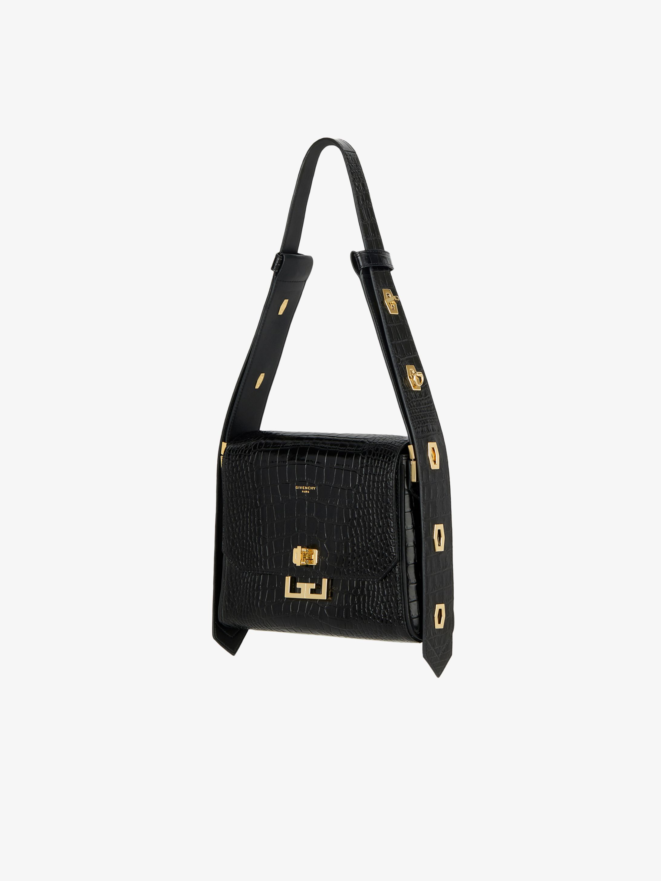 Medium Eden bag in crocodile effect leather