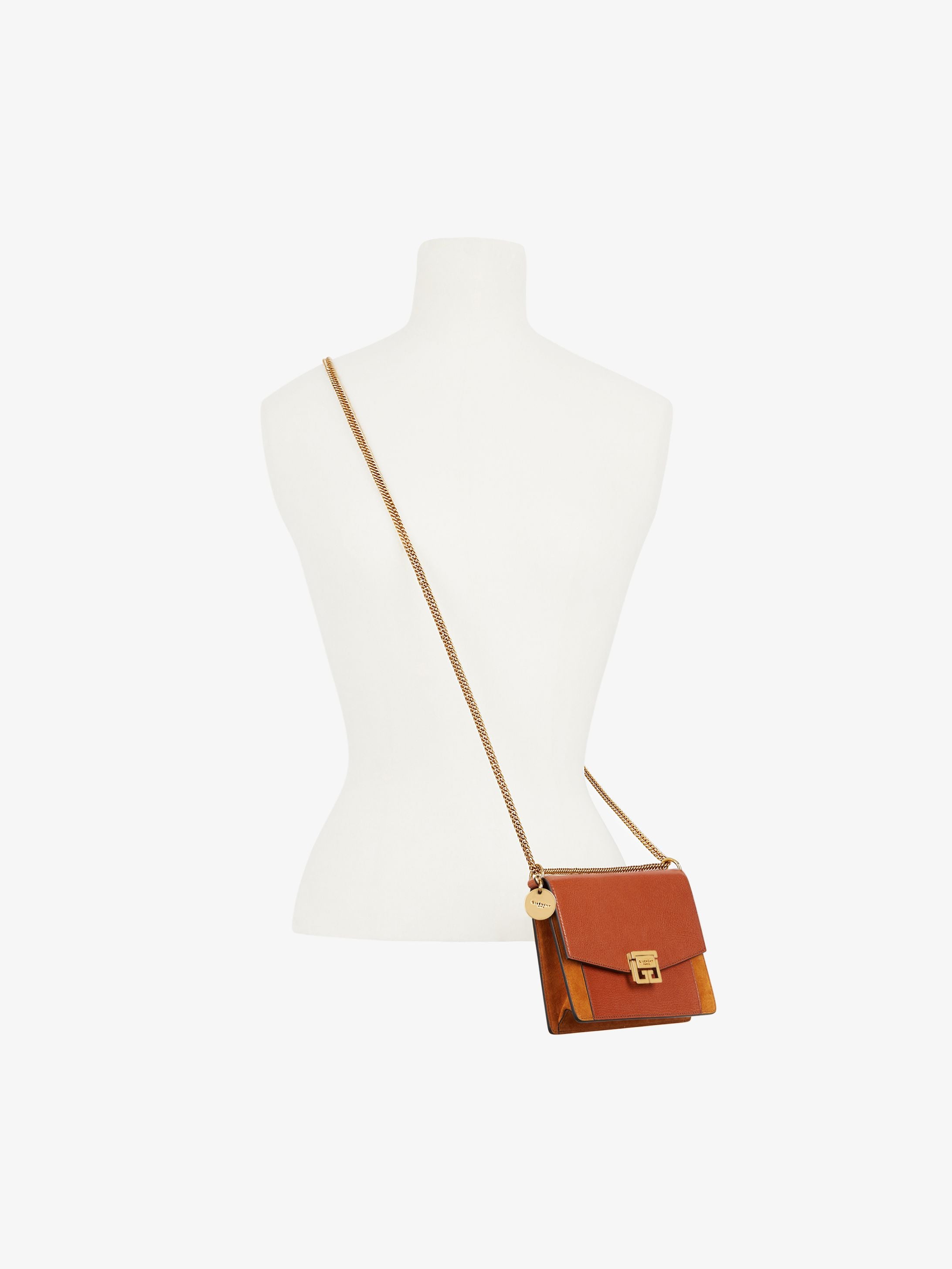 Mini GV3 bag in leather and suede