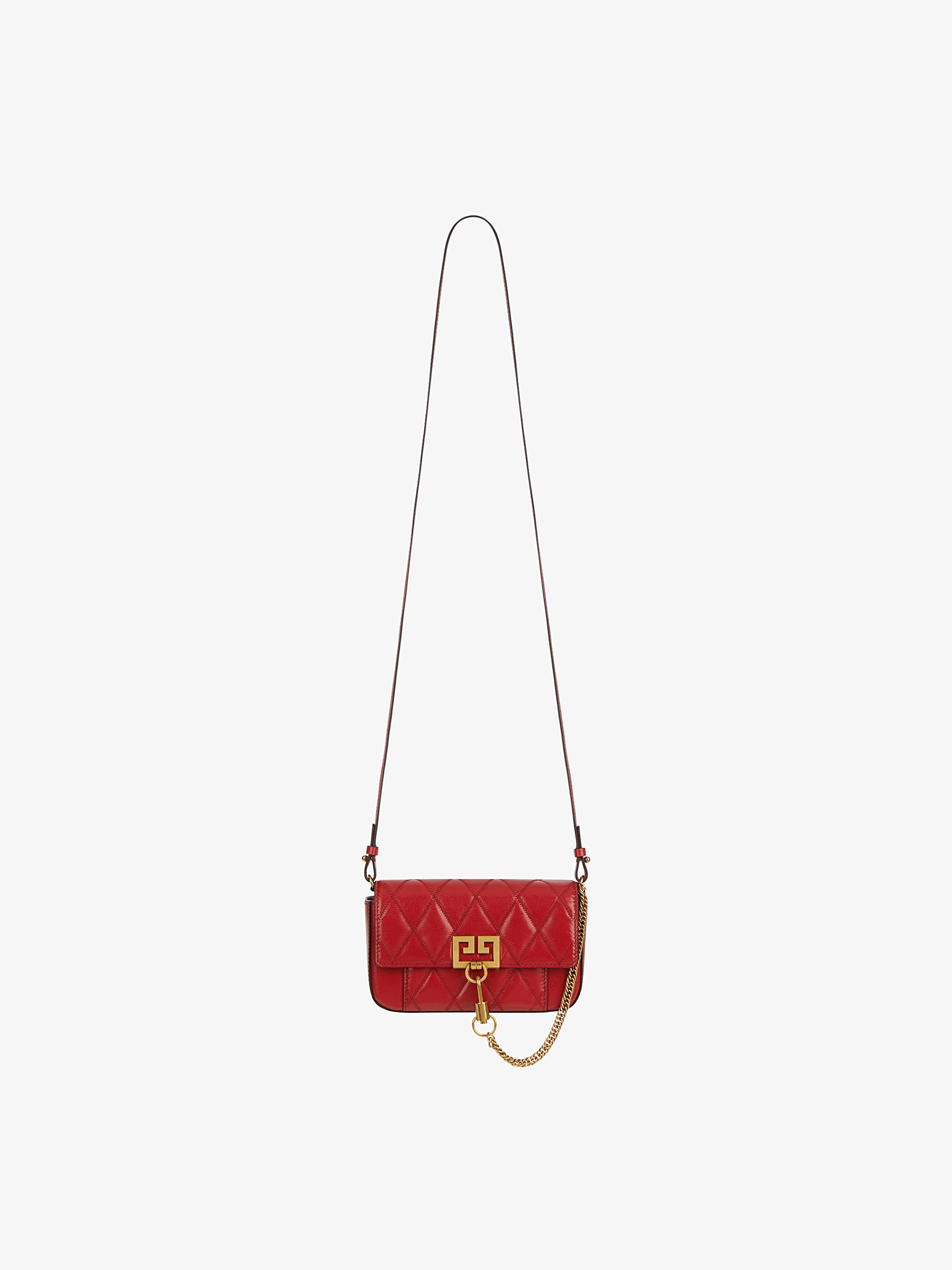 Mini Pocket bag in diamond quilted leather