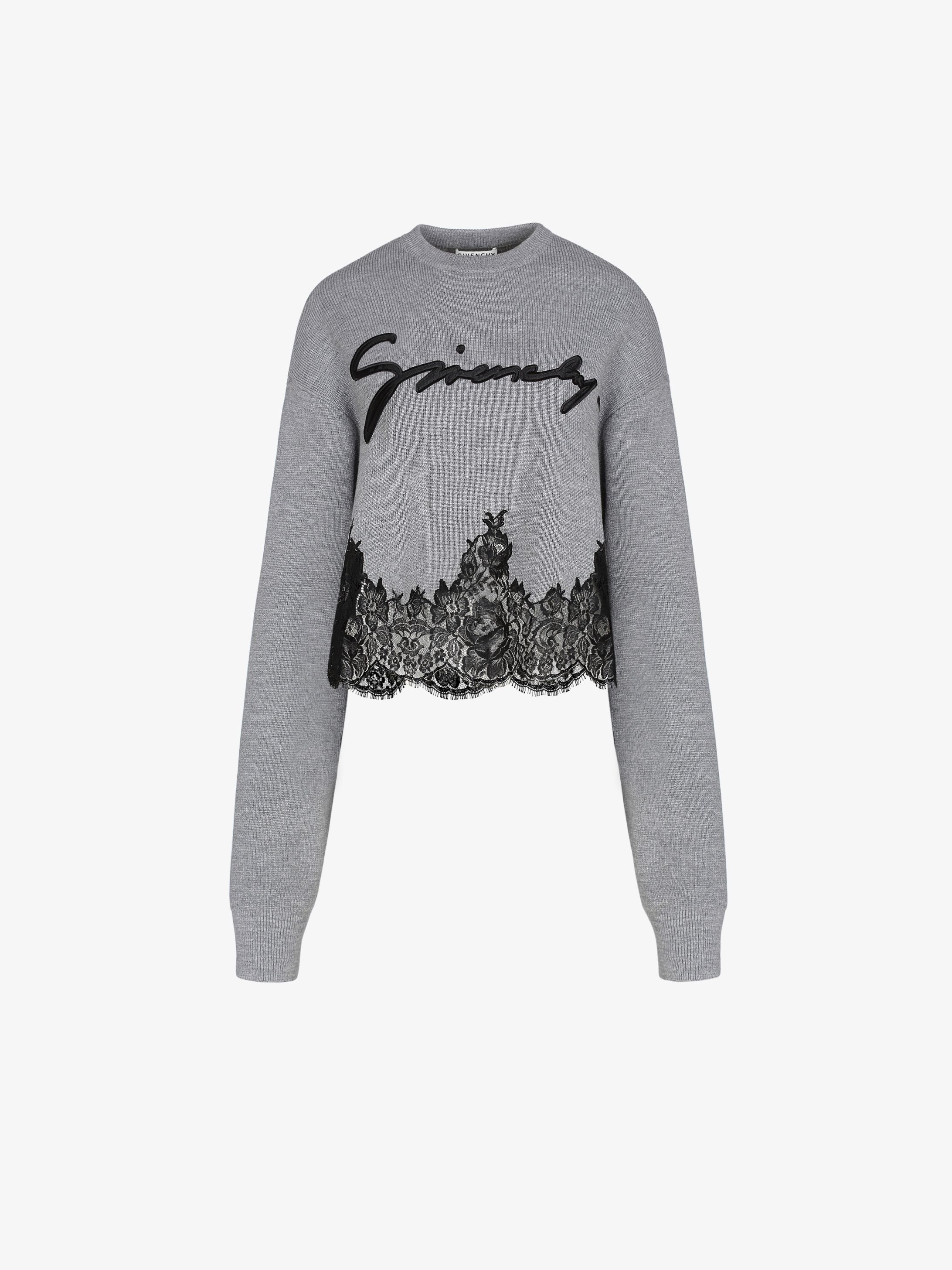 Pullover corto GIVENCHY con pizzo