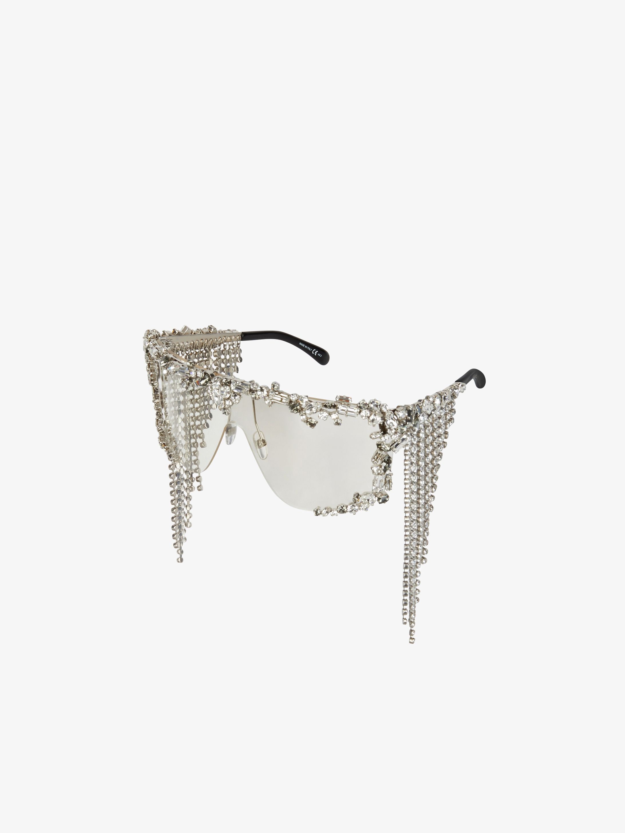 Sunglasses in metal and Swarovski crytals