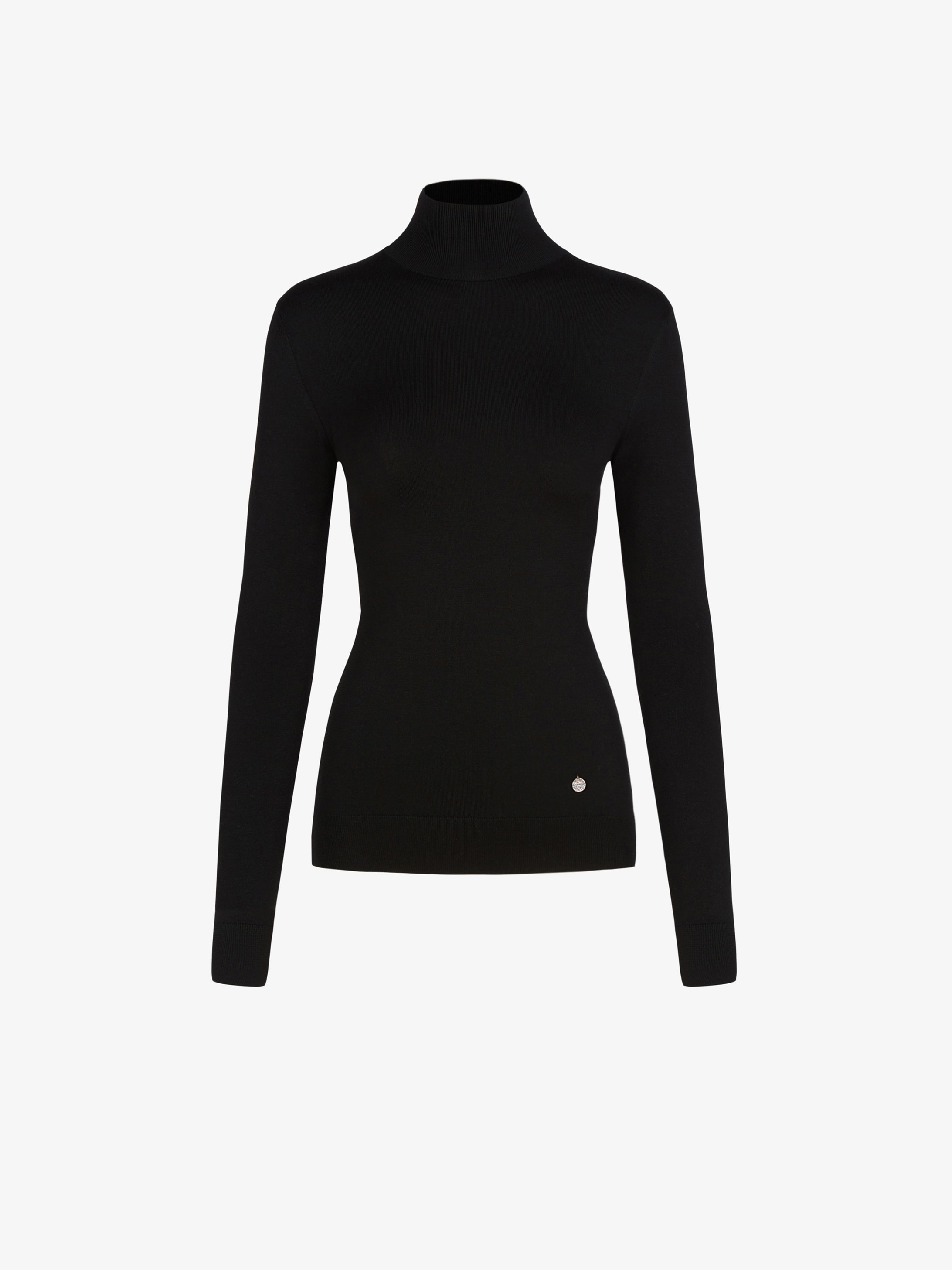 Turtleneck sweater in wool jersey