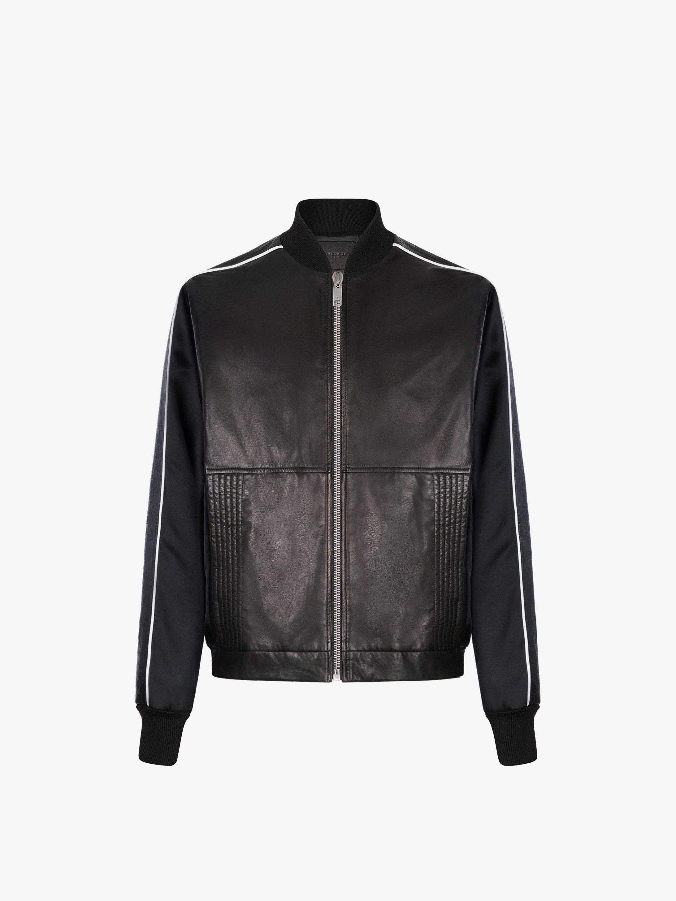 Bomber en cuir et satin GIVENCHY
