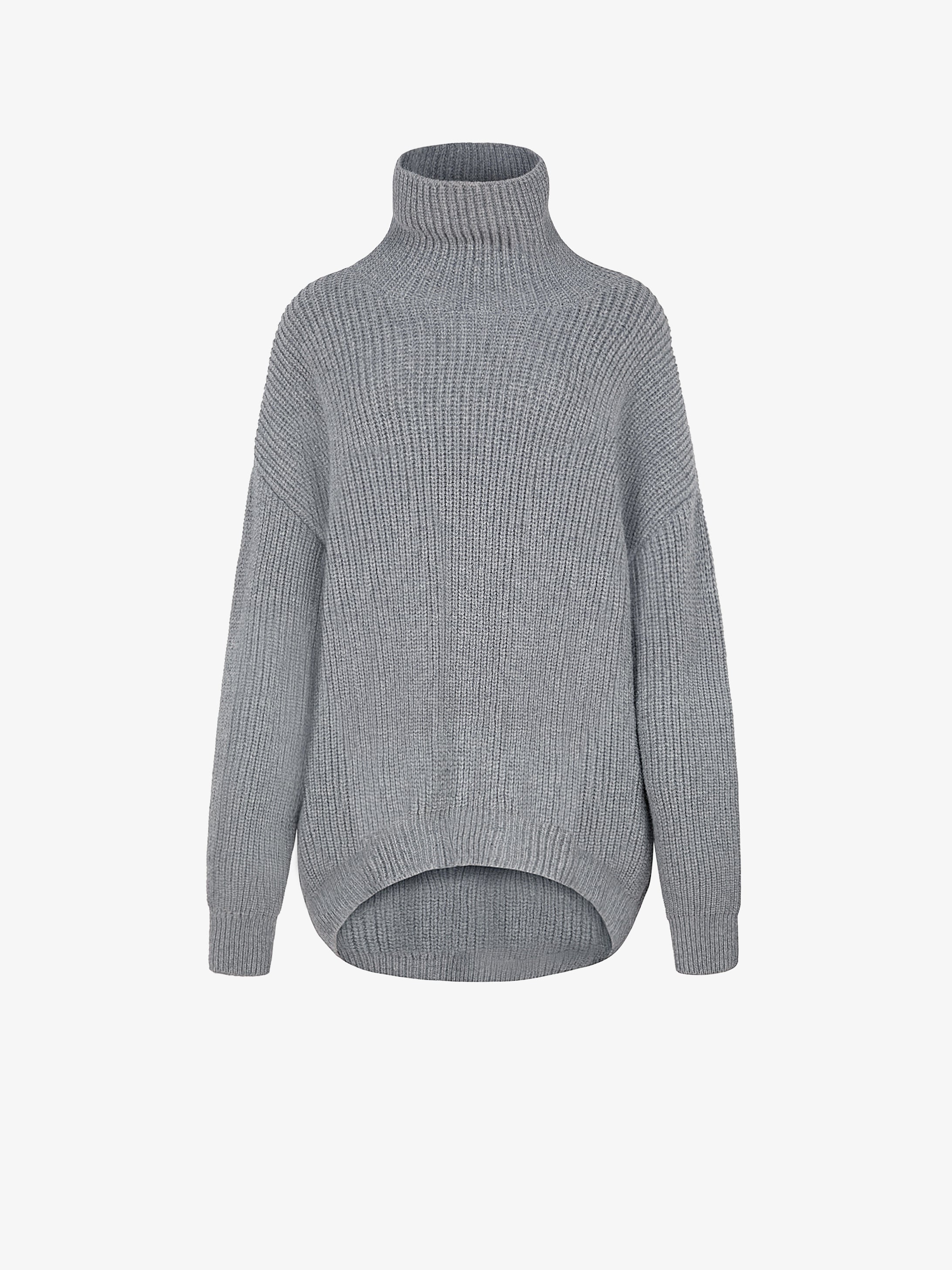 Oversized sweater in alpaca and wool