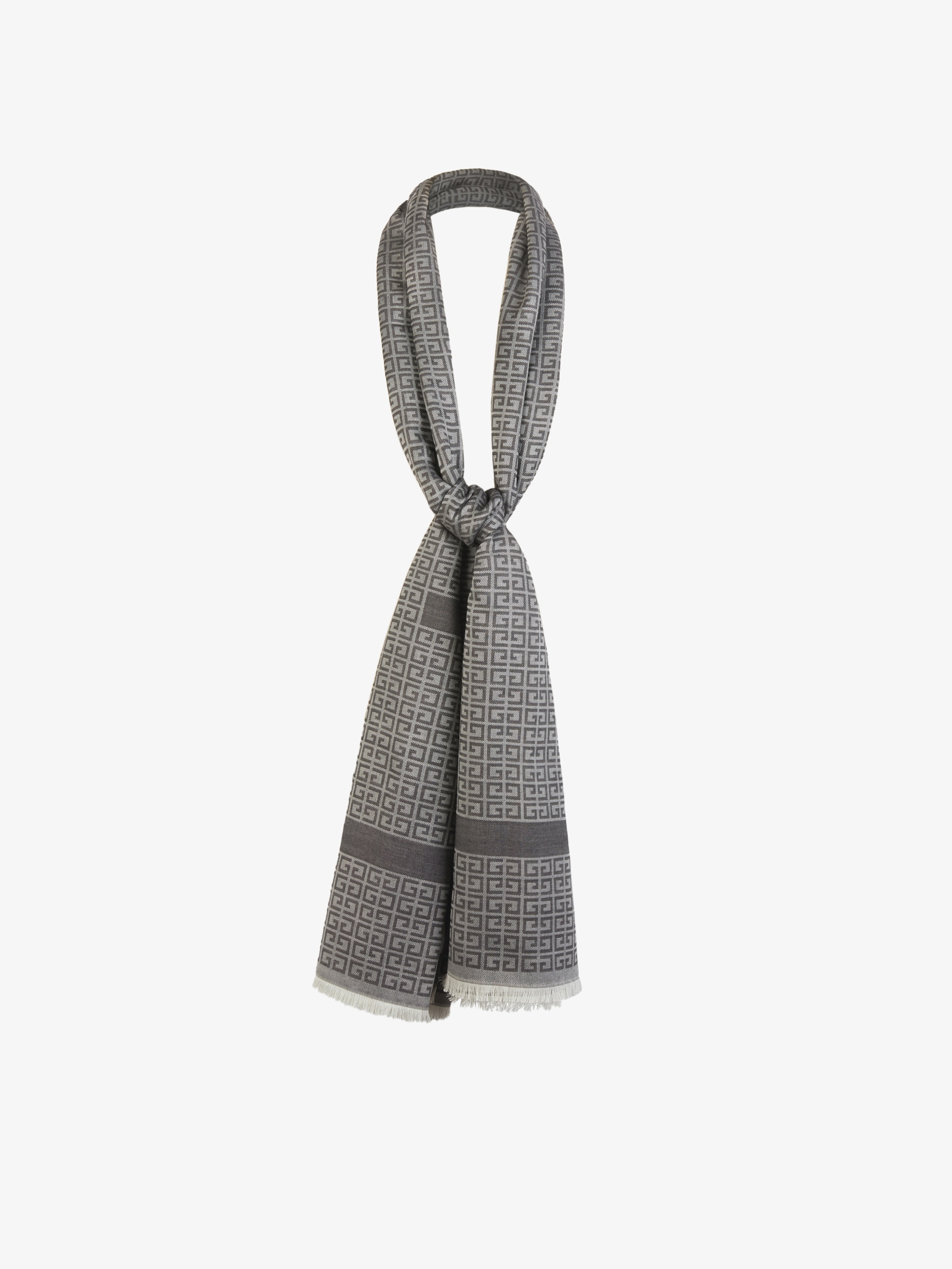 4G stole in silk and wool