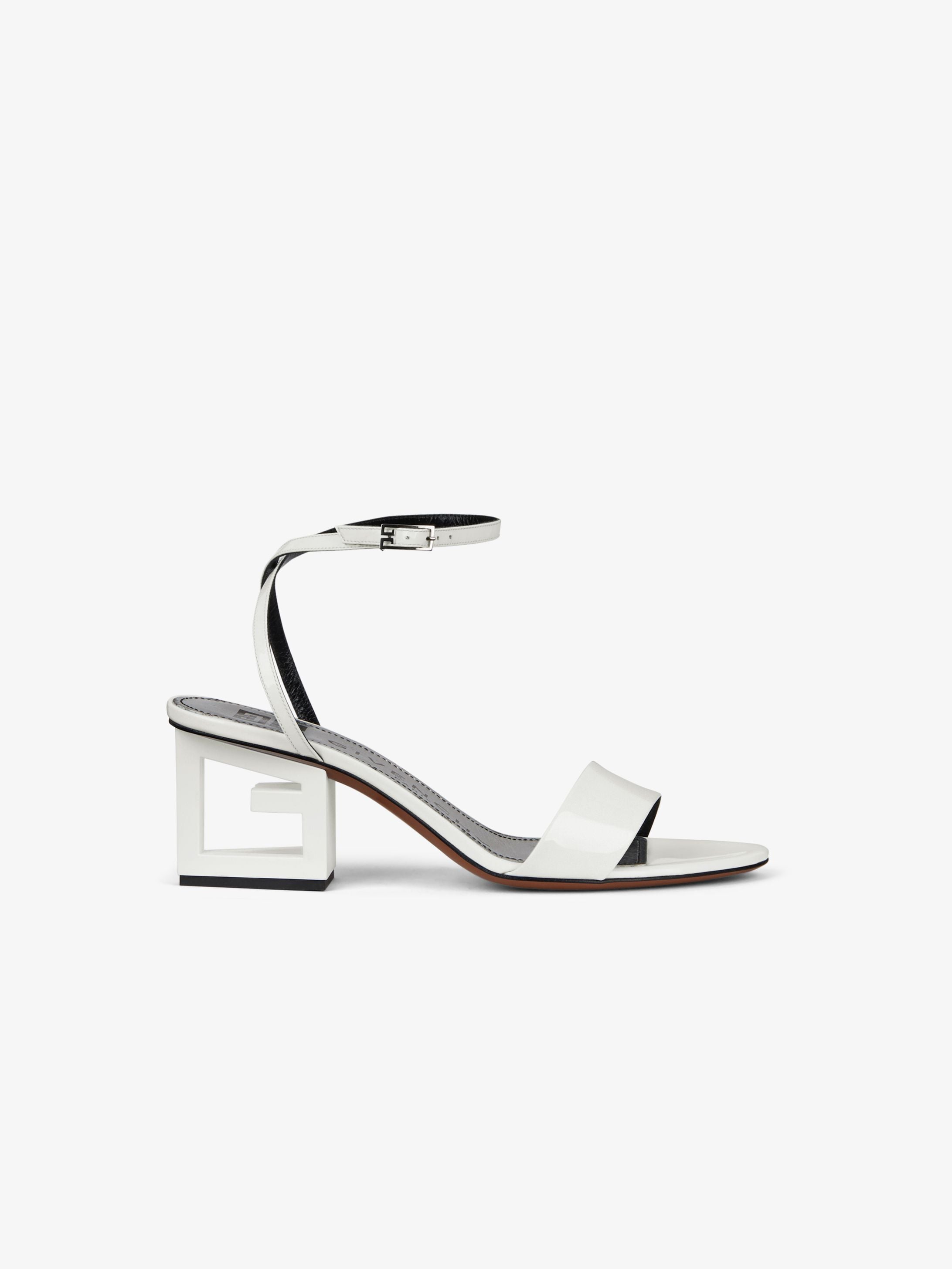 G heel sandals in leather