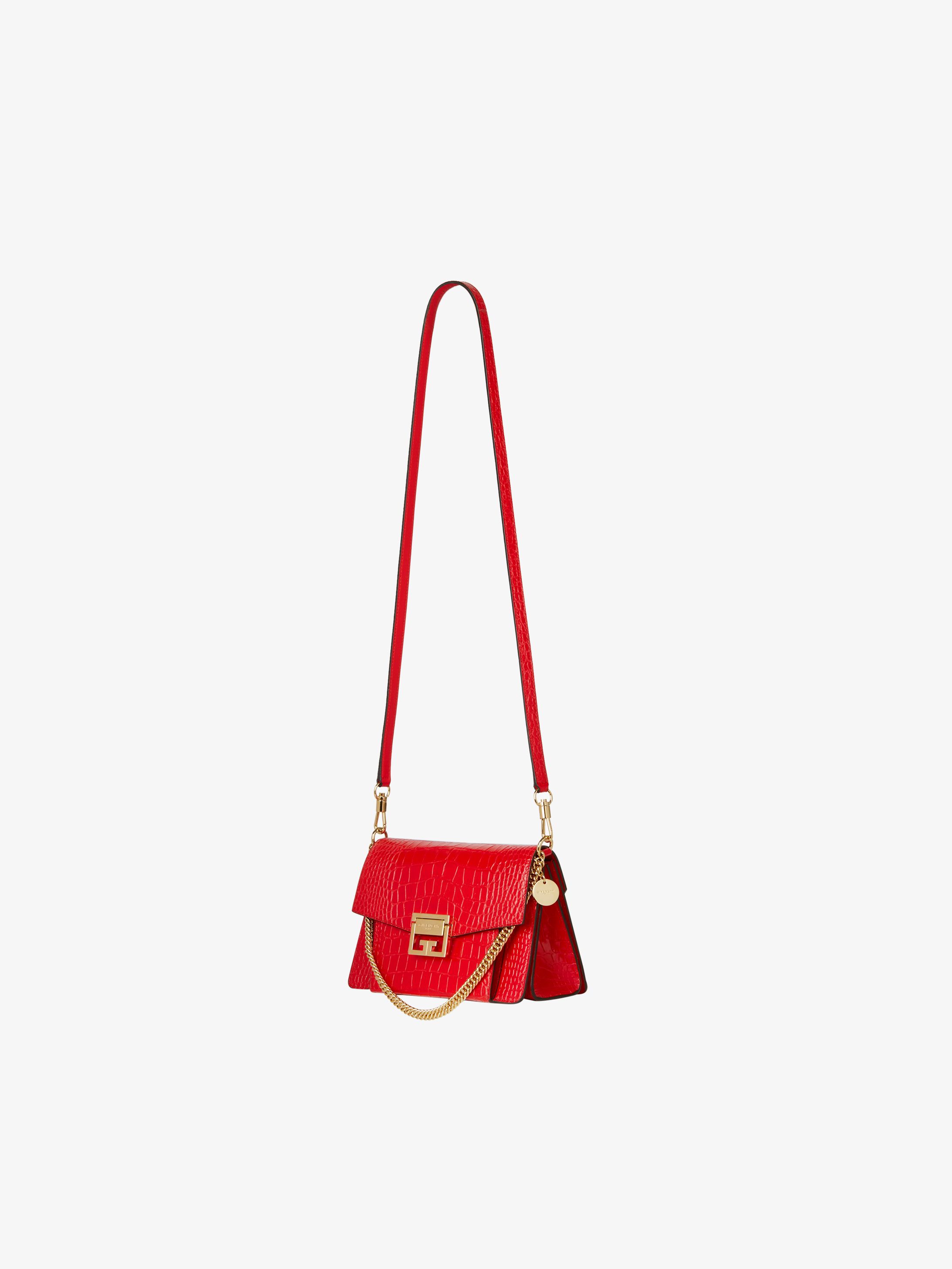 Sac GV3 petit modèle en cuir façon crocodile