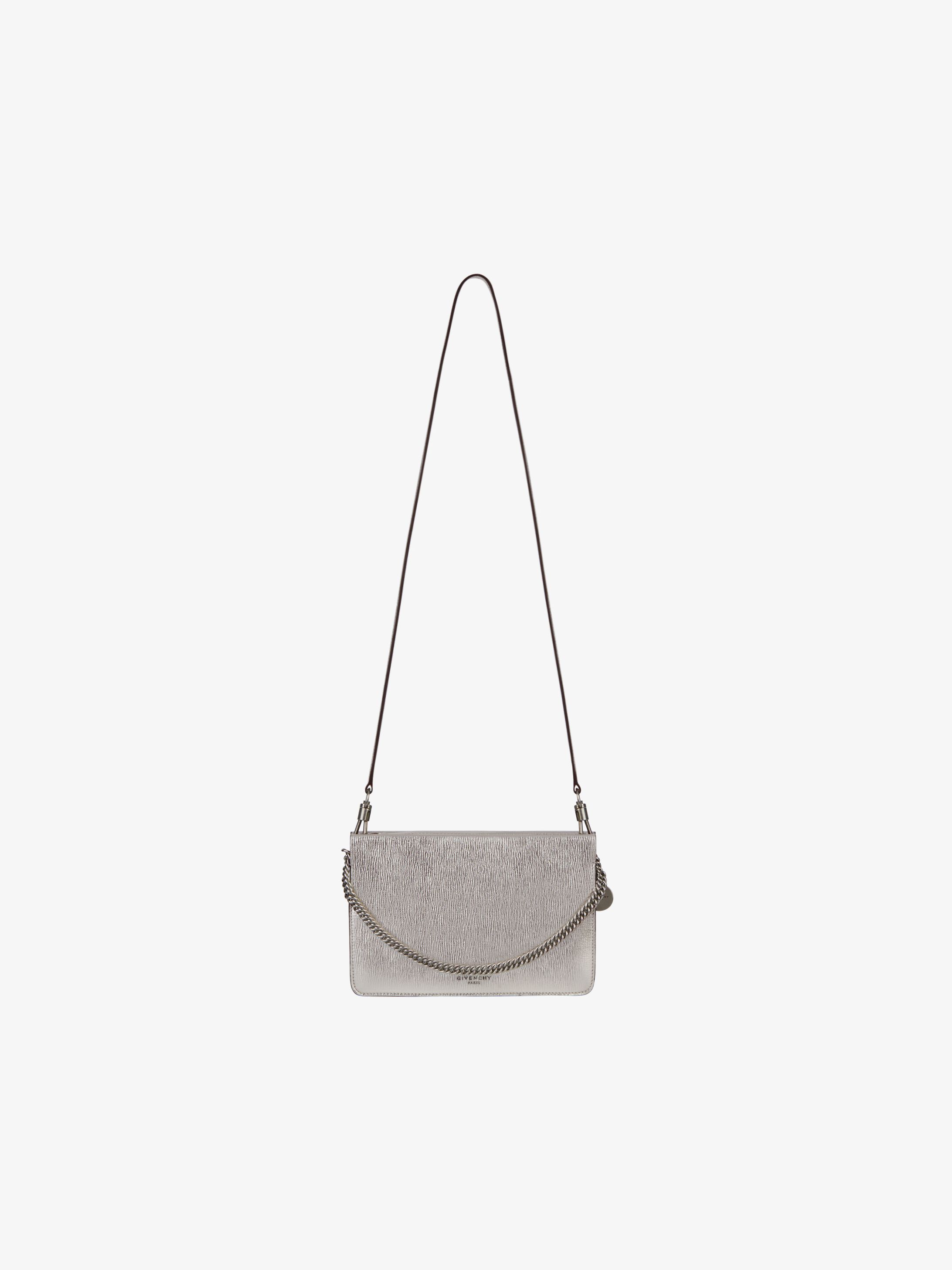 Cross3 bag in metal leather and suede