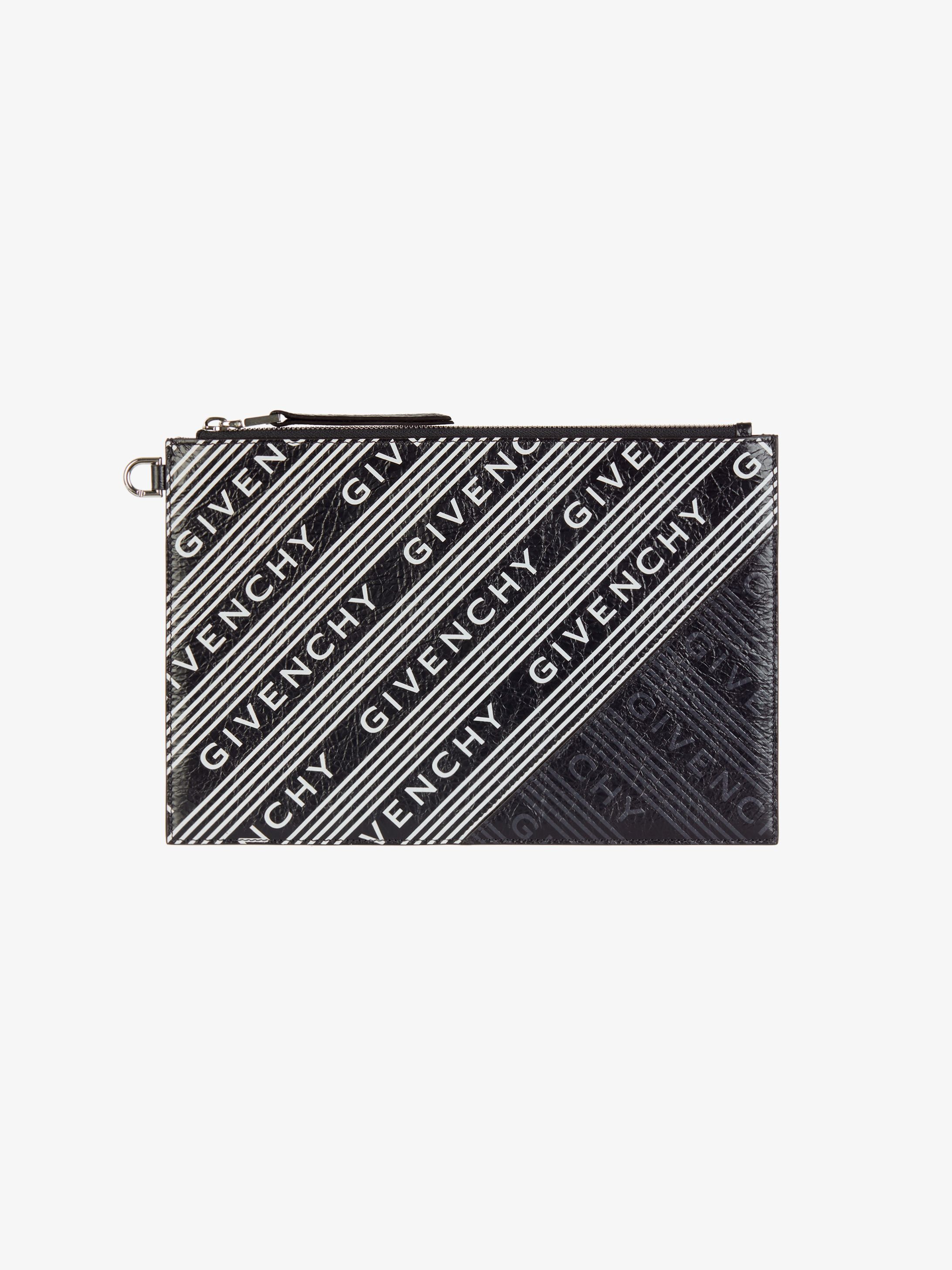 Pochette médium en cuir rayé GIVENCHY