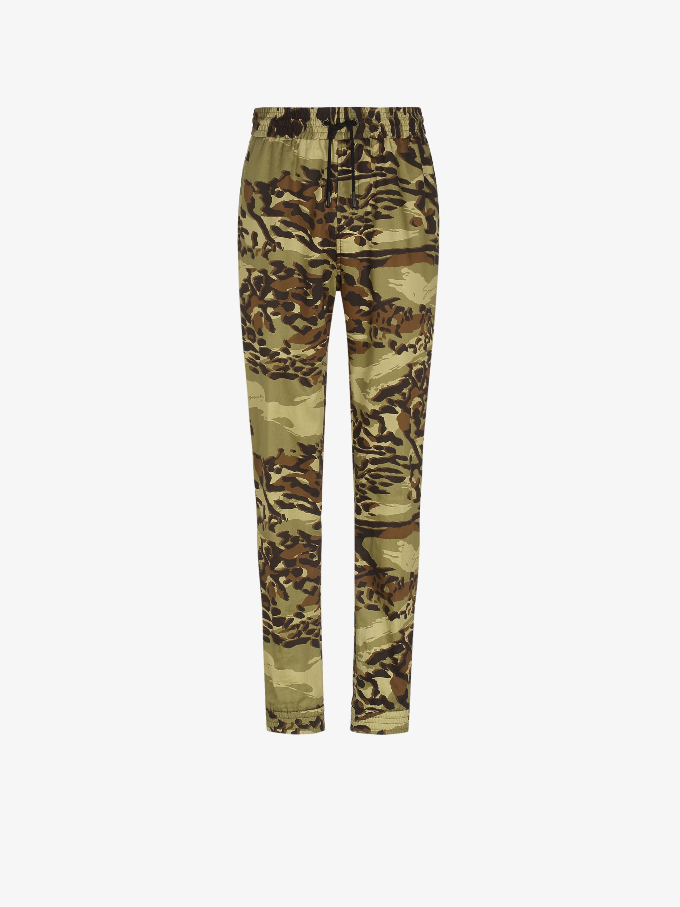 Camouflage jogger pants in coton twill