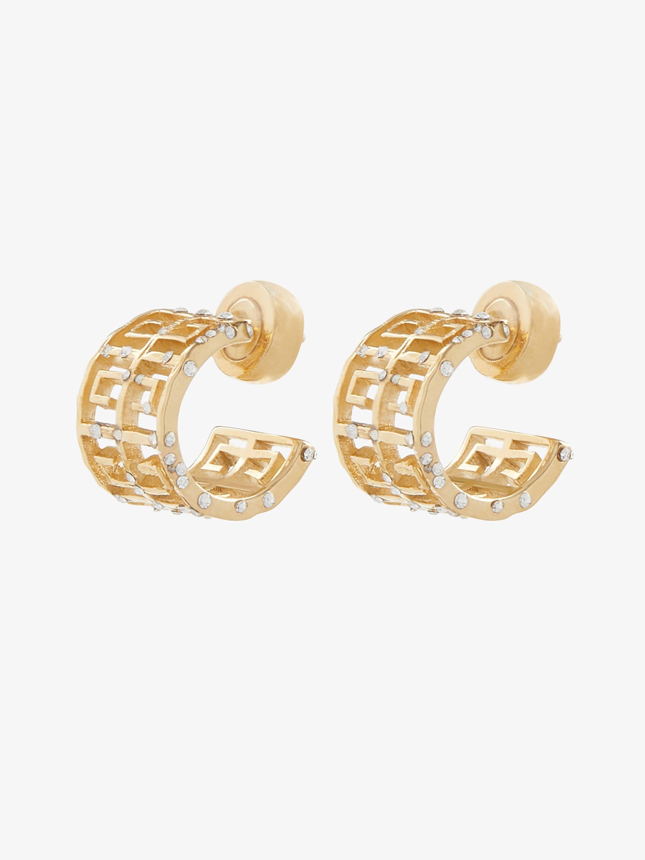 Crystals tiled 4 G earrings